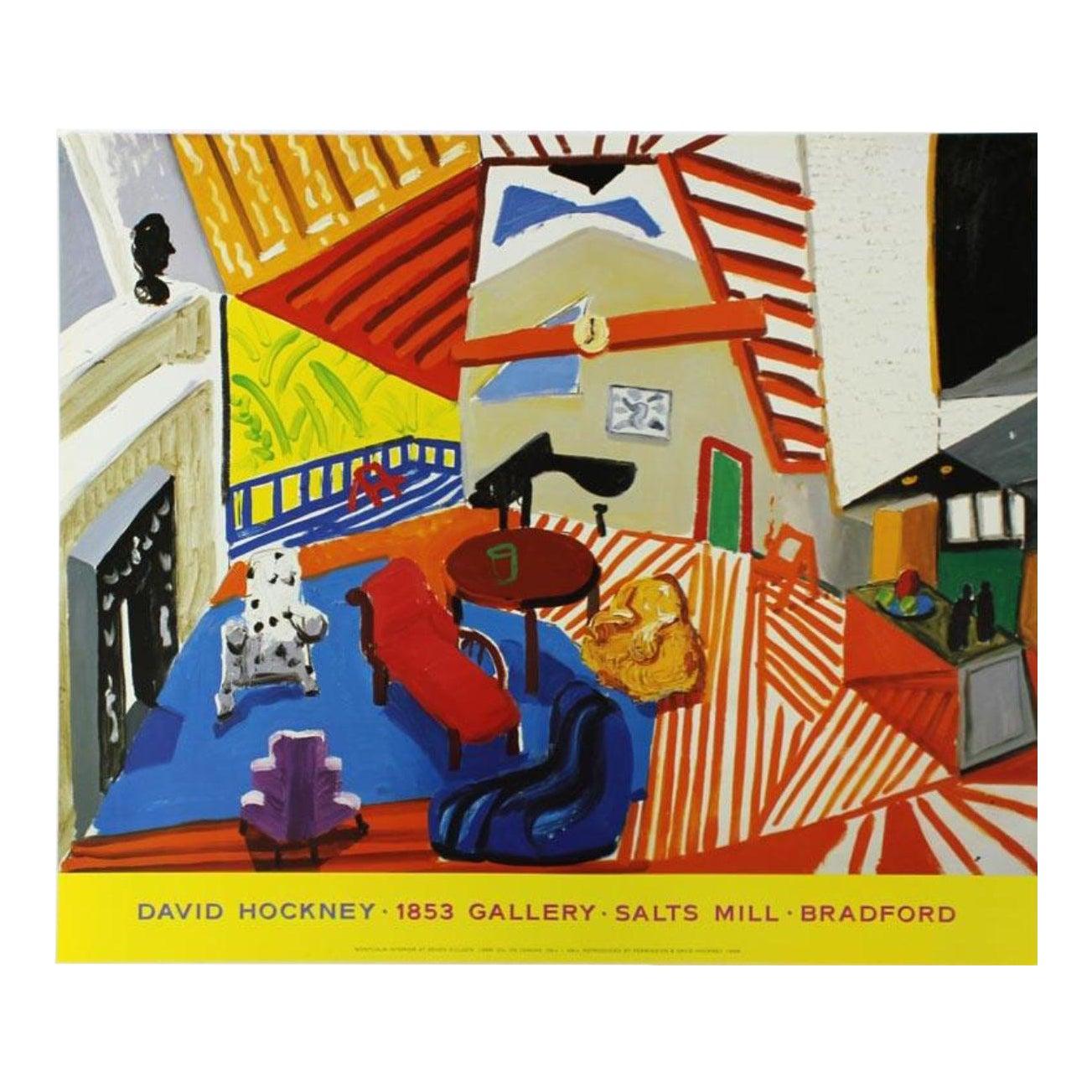 Frisman Vintage 1988 David Hockney Original Exhibition Malcolm Bradford Hall Los Angeles