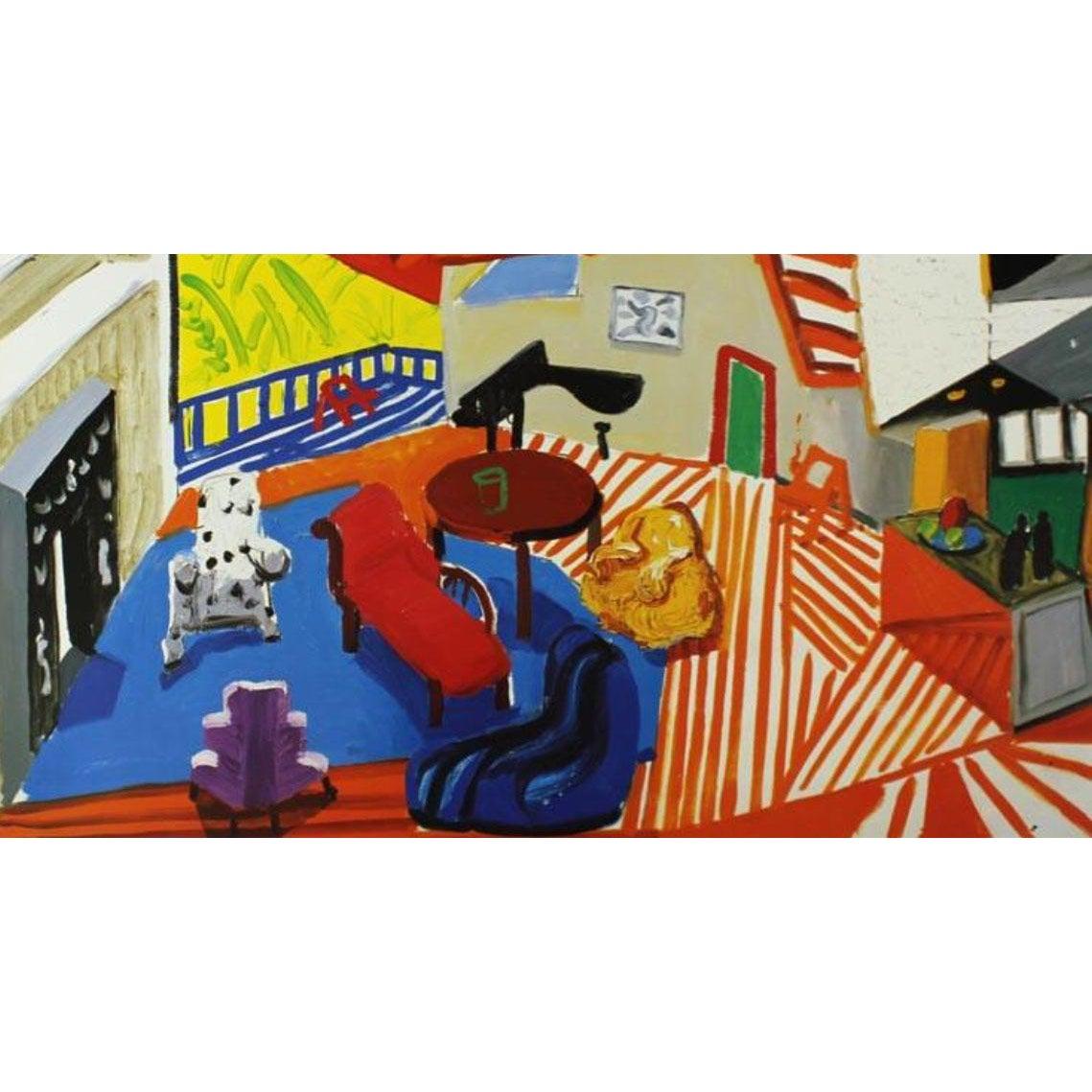 Frisman Vintage 1988 David Hockney Original Exhibition Malcolm Bradford Hall Los Angeles