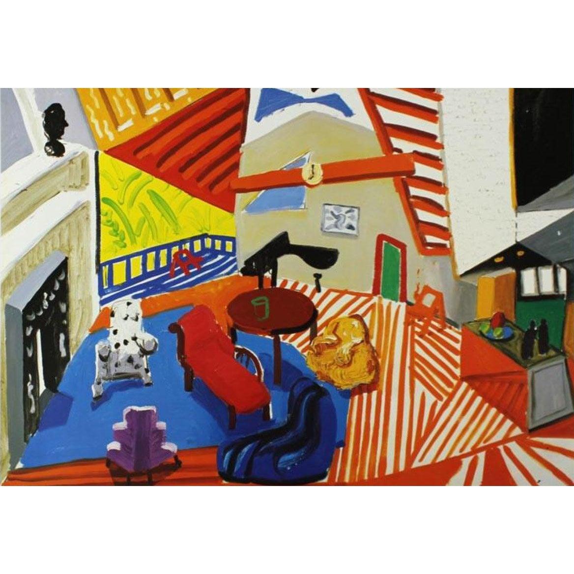 Frisman Vintage 1988 David Hockney Original Exhibition Malcolm Bradford Hall Los Angeles