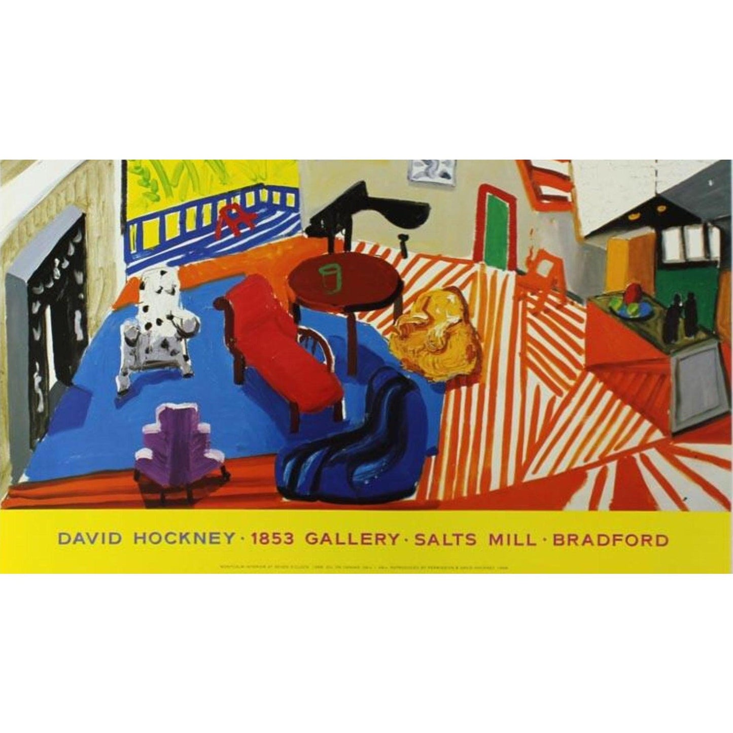 Frisman Vintage 1988 David Hockney Original Exhibition Malcolm Bradford Hall Los Angeles