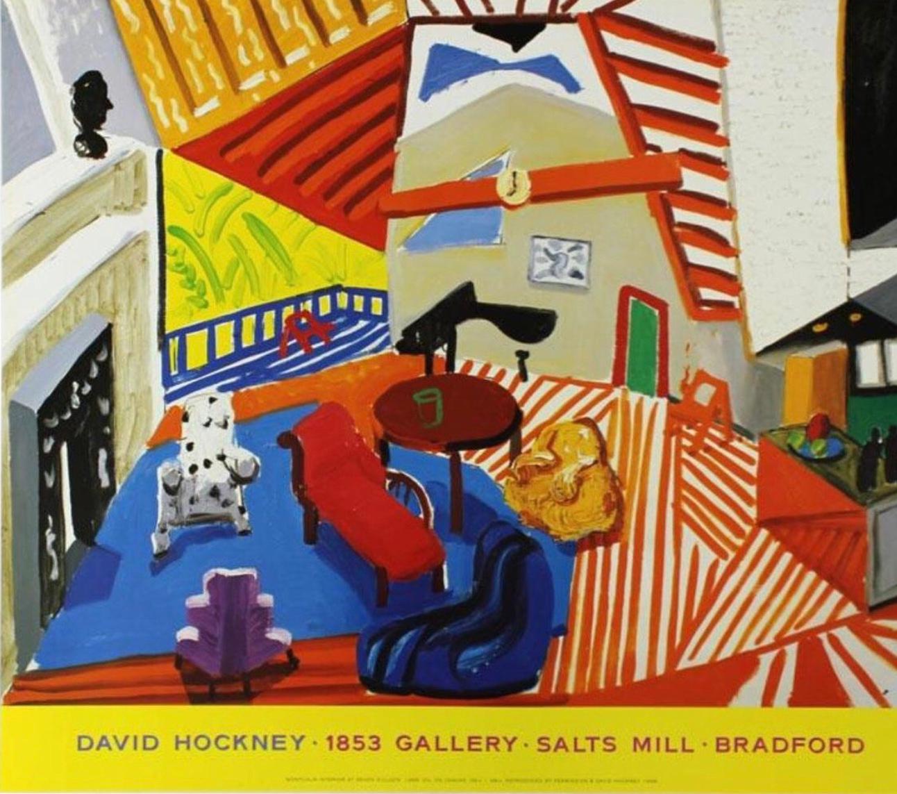 Frisman Vintage 1988 David Hockney Original Exhibition Malcolm Bradford Hall Los Angeles