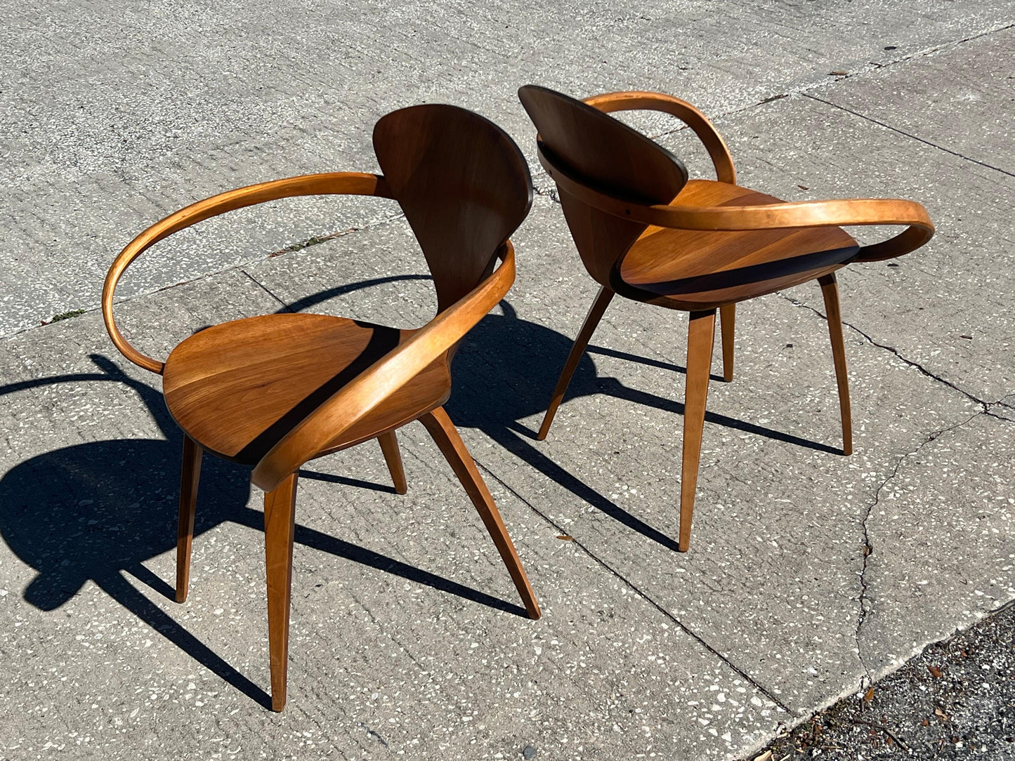 Frisman Vintage A Pair Of Vintage Norman Cherner Plycraft Armchairs ca' 1950's