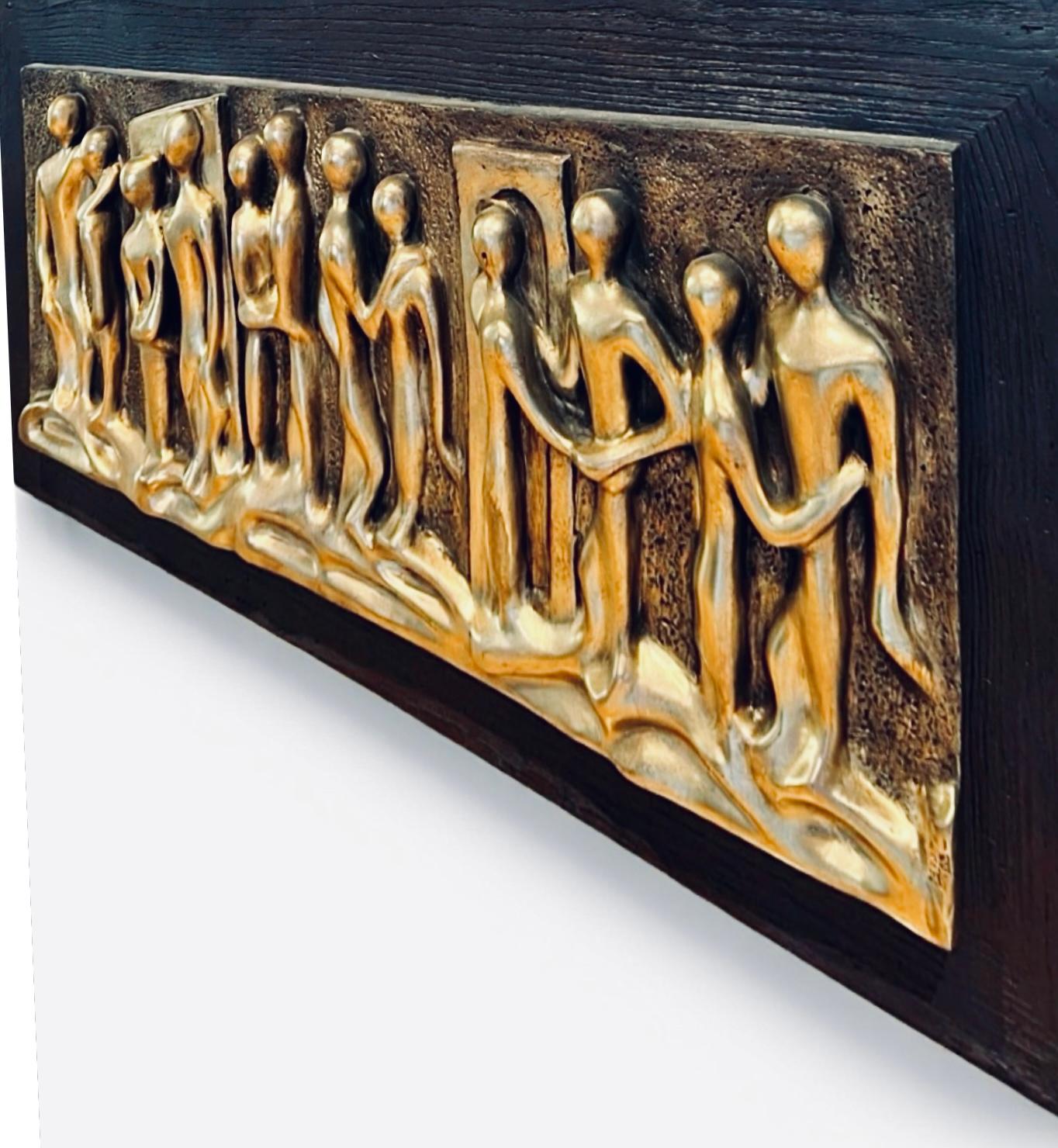 Frisman Vintage “Lovers” Huge Brutalist Fiberglass Wall Sculpture Espada for Finesse Originals