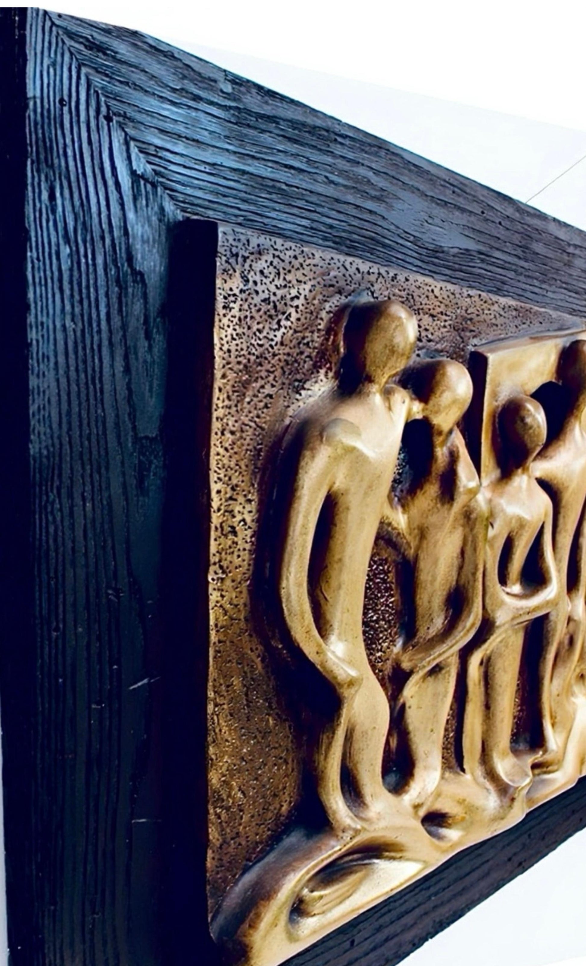 Frisman Vintage “Lovers” Huge Brutalist Fiberglass Wall Sculpture Espada for Finesse Originals