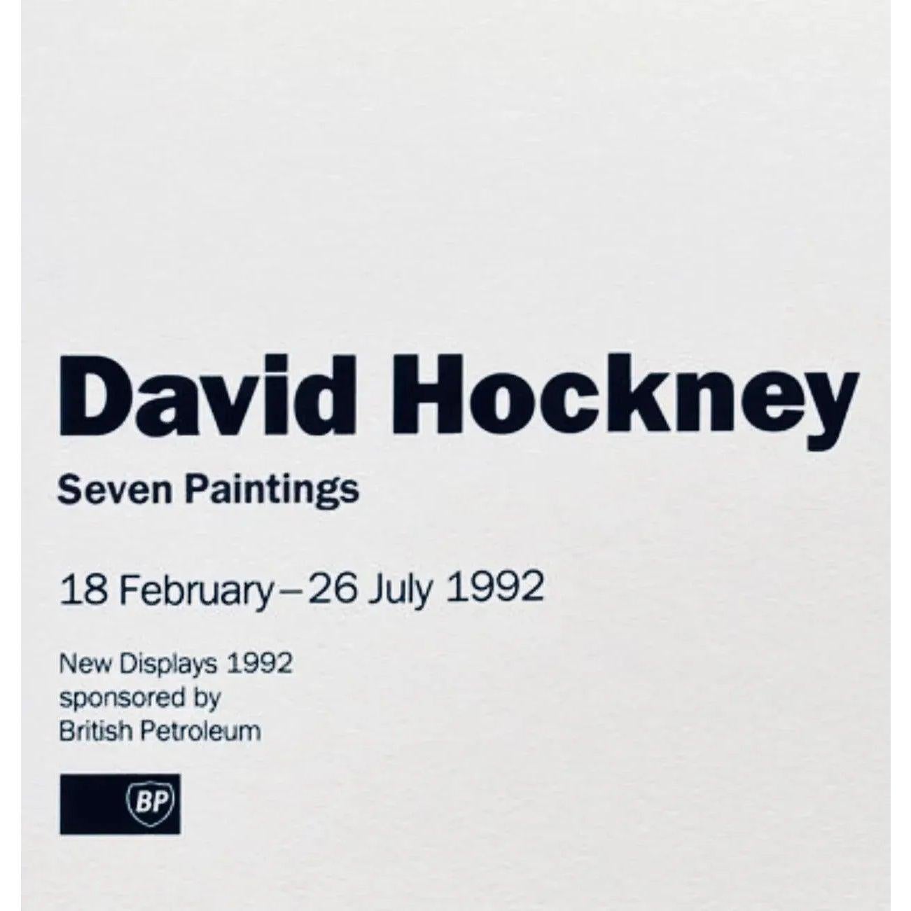 Frisman Vintage Original Vintage David Hockney Man in Shower Beverly Hills Exhibition Poster