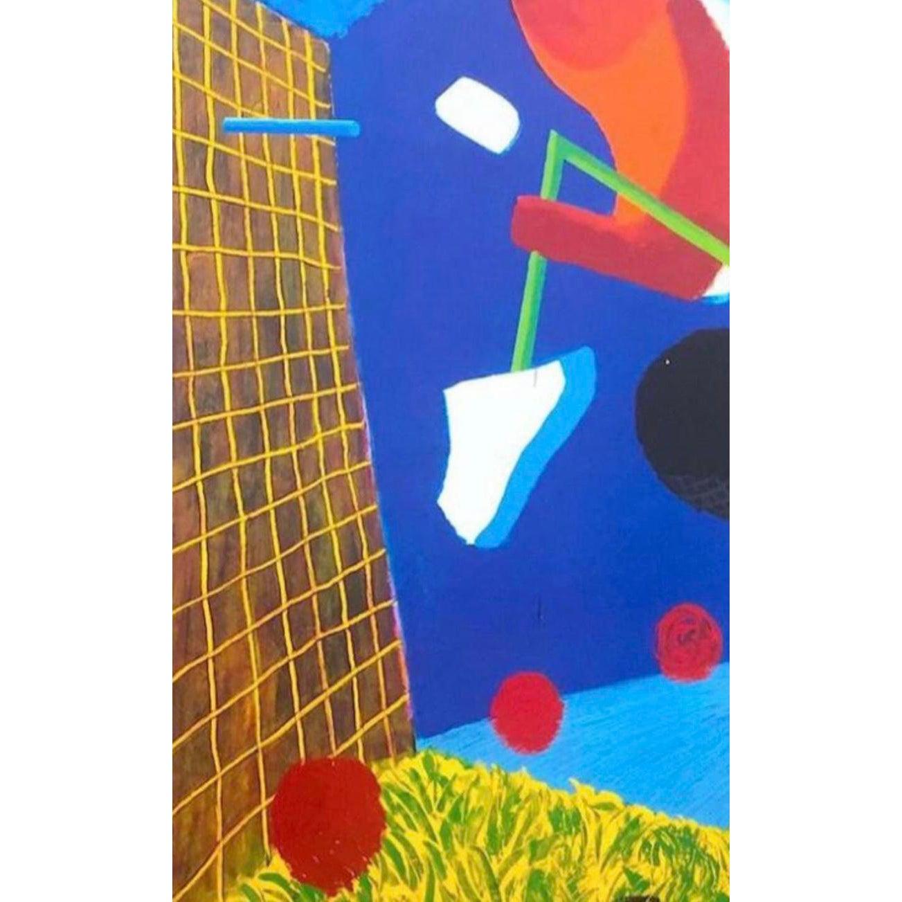 Frisman Vintage 90s Original David Hockney The Other Side Louisiana Modern Exhibition Poster