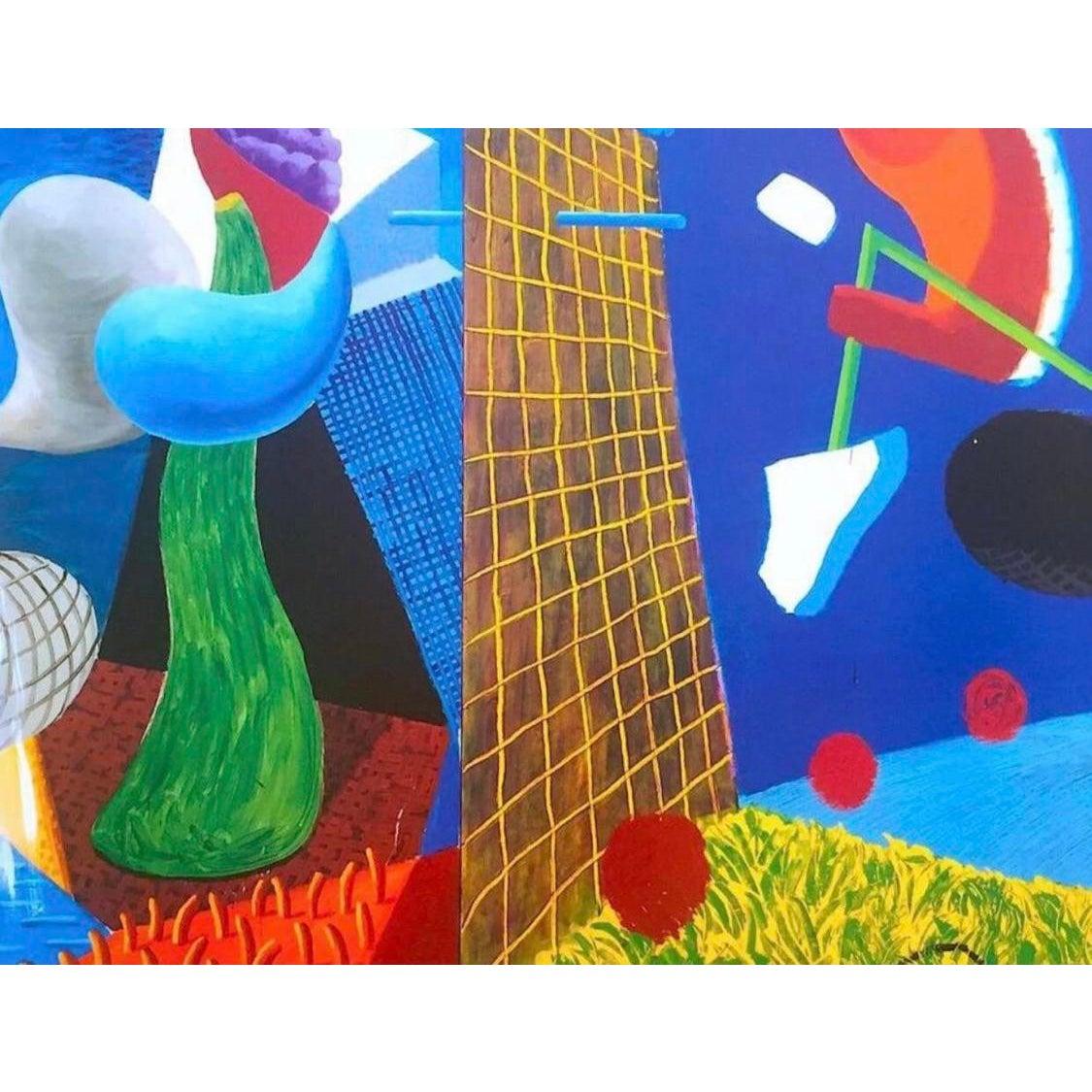 Frisman Vintage 90s Original David Hockney The Other Side Louisiana Modern Exhibition Poster