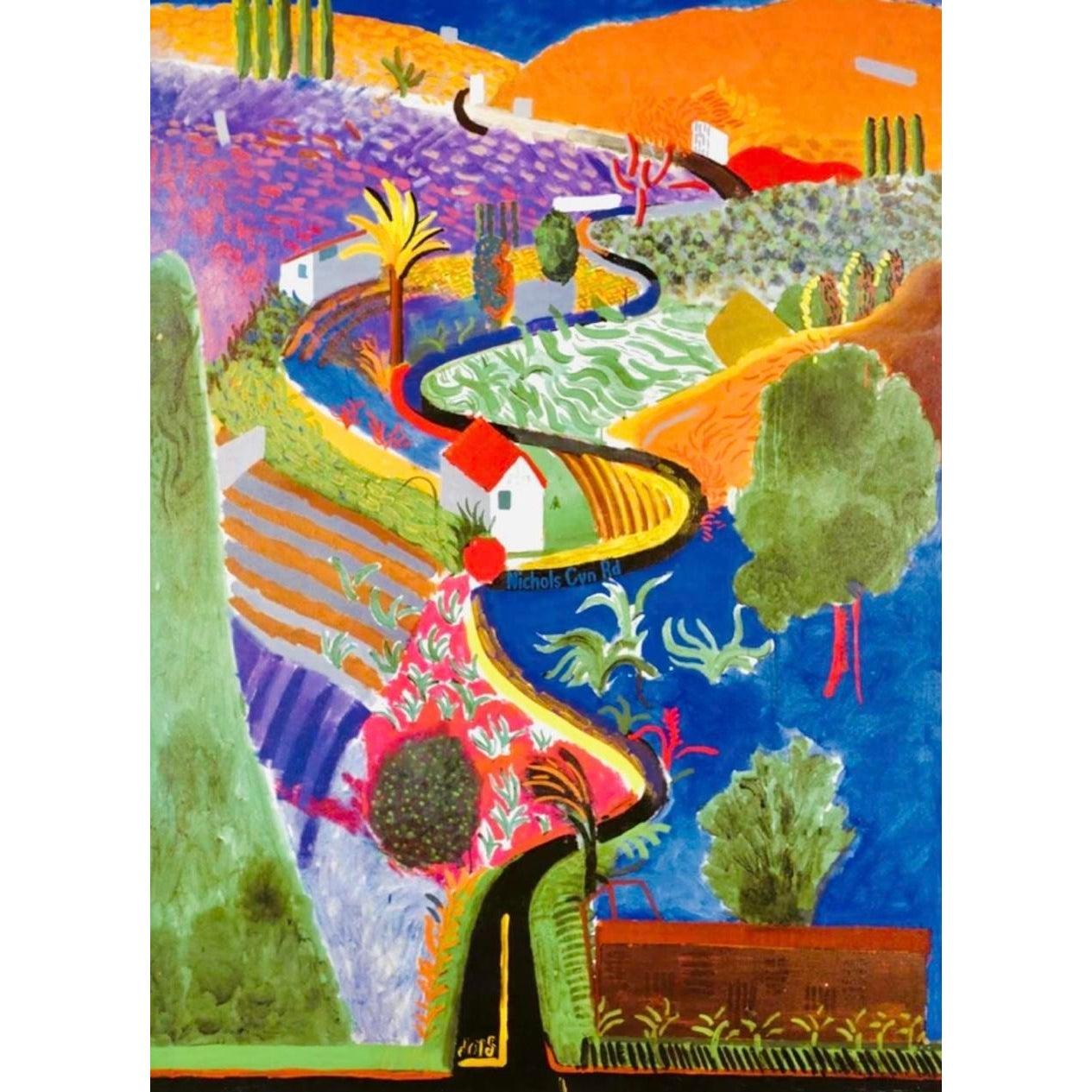 Frisman Vintage Original David Hockney Nichols Canyon Exhibition Poster Denmark
