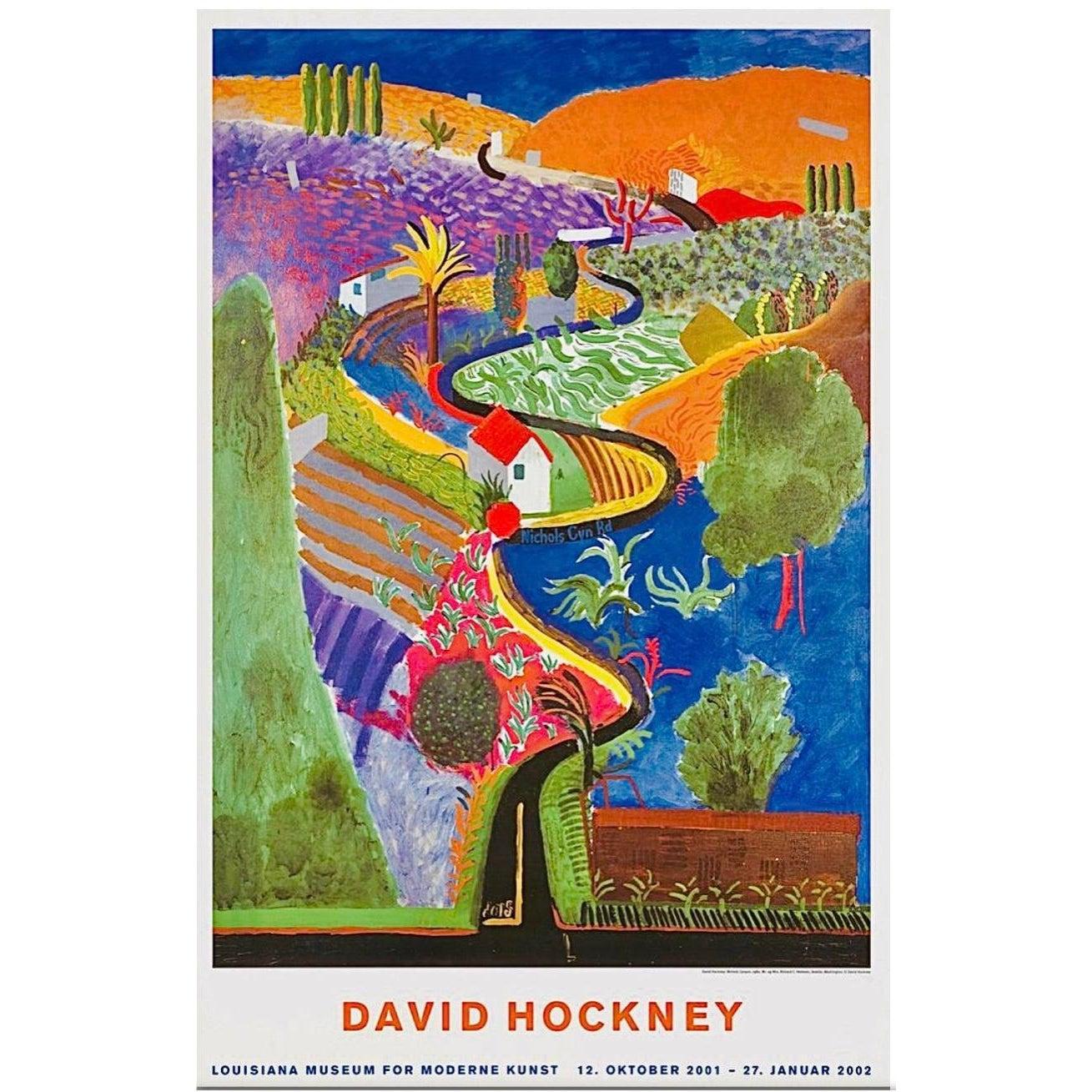 Frisman Vintage Original David Hockney Nichols Canyon Exhibition Poster Denmark
