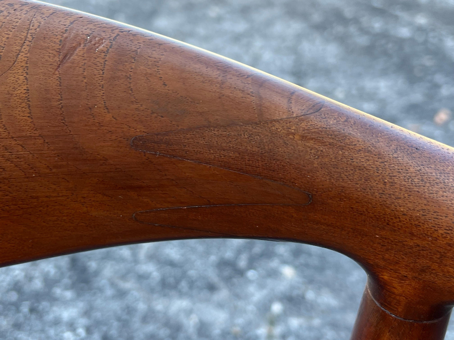 Frisman Vintage Vintage Hans Wegner "The" Chair Johannes Hansen Teak Danish Patina
