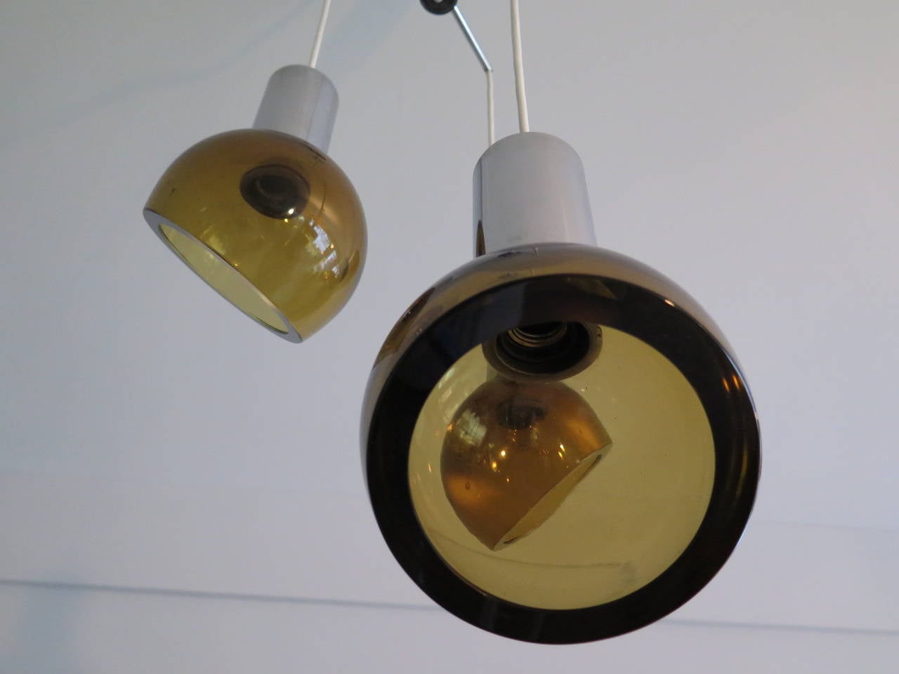 Frisman Vintage Seguso Chandelier Amber Colored Glass