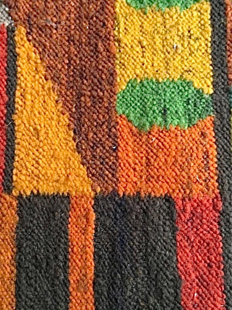 Frisman Vintage Huge 60s Polish E. Keszycka Cepelia Ackerman Style Kilim Wall Tapestry Hanging
