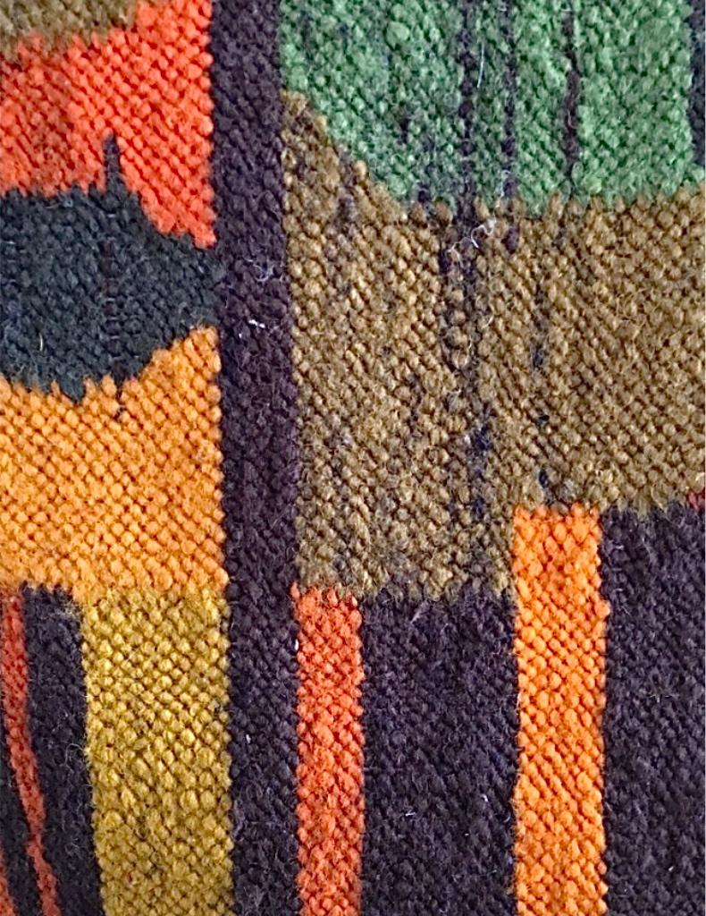 Frisman Vintage Huge 60s Polish E. Keszycka Cepelia Ackerman Style Kilim Wall Tapestry Hanging
