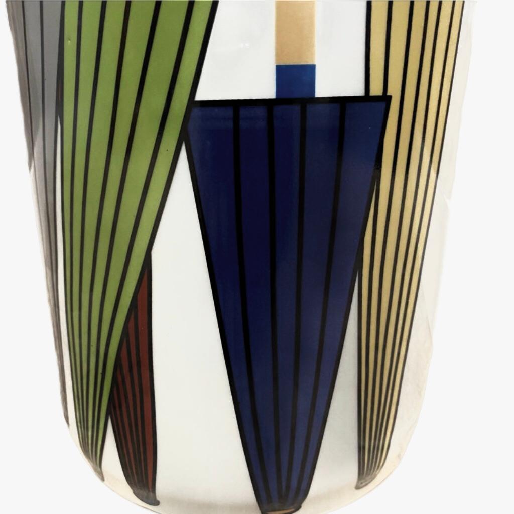 Frisman Vintage 70s Pop Art Hand Painted Umbrellas Ceramic Umbrella Stand Holder