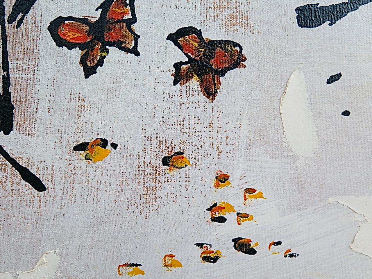 Frisman Vintage Vintage Abstract Mid Century Modern Lee Reynolds insp Oil Butterfly Painting