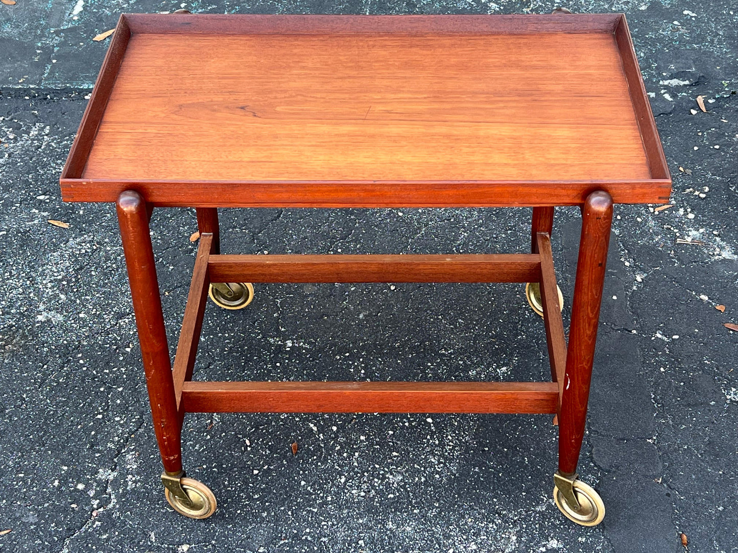 Frisman Vintage A Classic Poul Hundevad Bar Cart In Teak With Great Patina Ca' 1960's