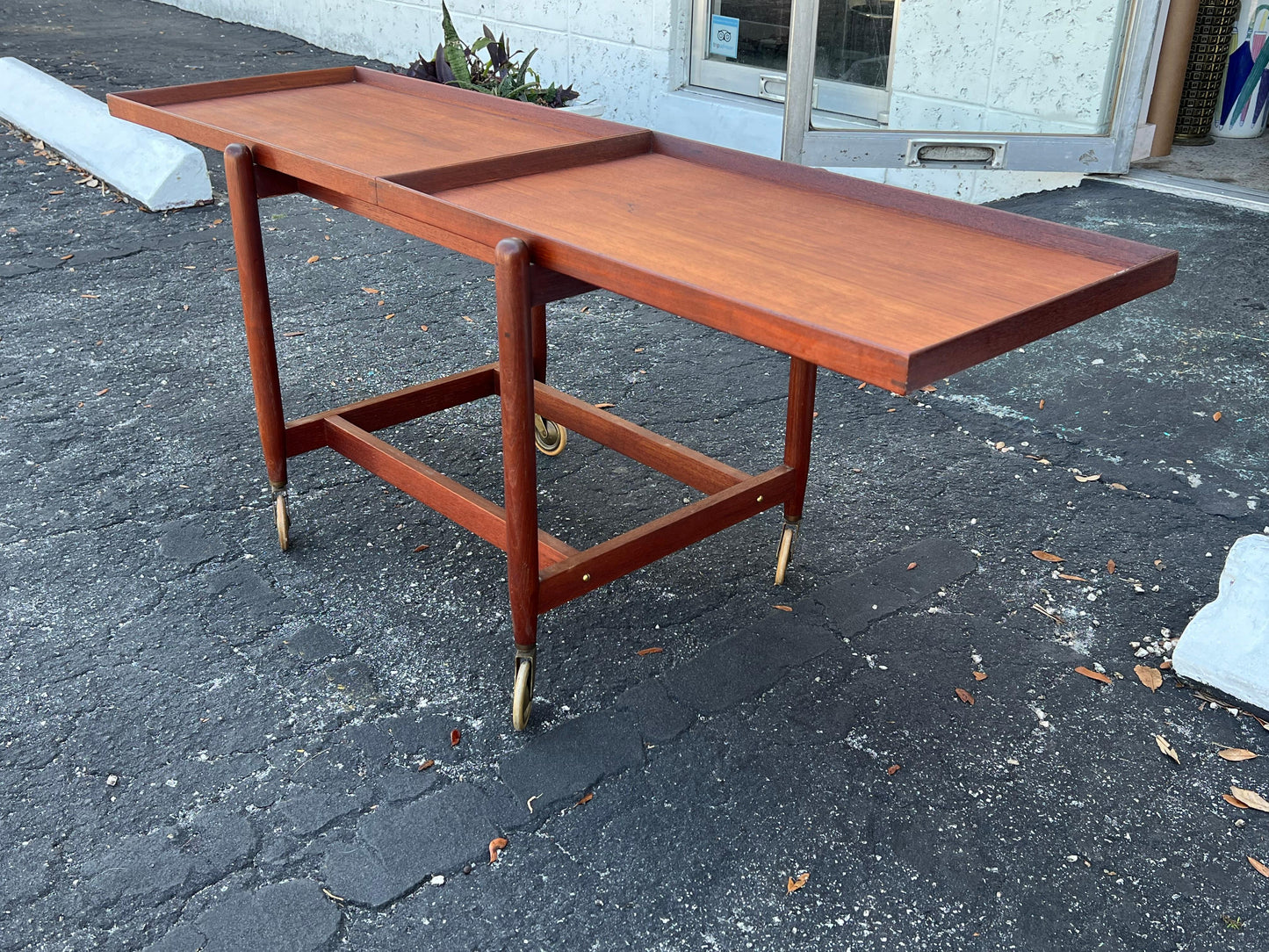 Frisman Vintage A Classic Poul Hundevad Bar Cart In Teak With Great Patina Ca' 1960's