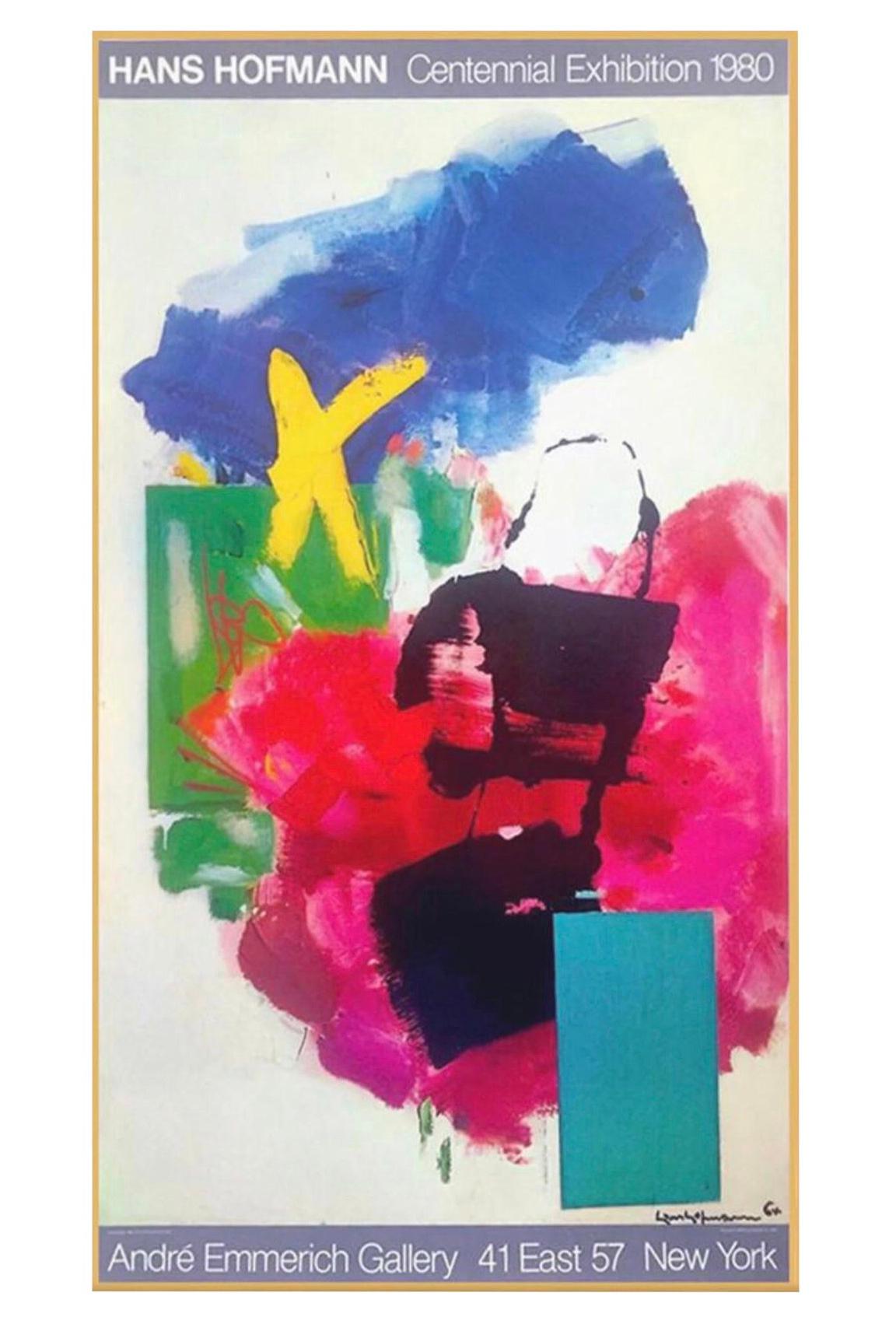 Frisman Vintage Vtg Signed Hans Hofmann Exhibition Lithograph Poster Ltd Ed 250 Emmerich Gallery