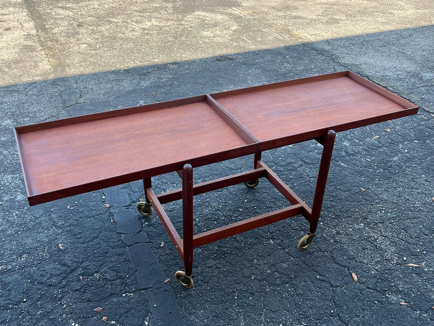 Frisman Vintage A Classic Poul Hundevad Bar Cart In Teak With Great Patina Ca' 1960's