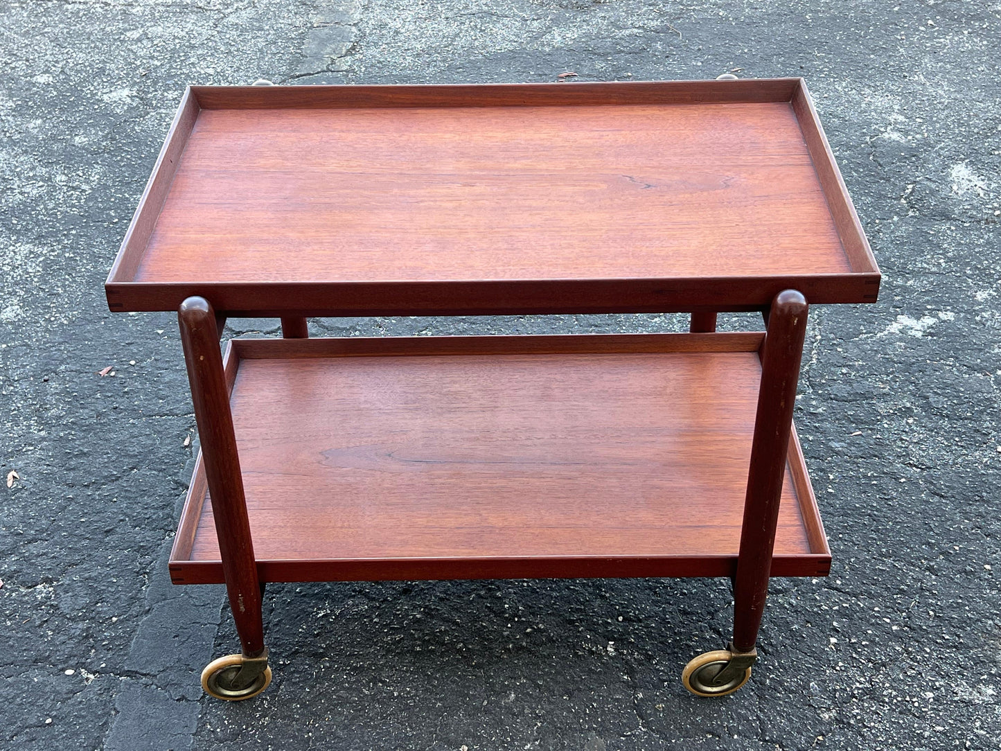 Frisman Vintage A Classic Poul Hundevad Bar Cart In Teak With Great Patina Ca' 1960's