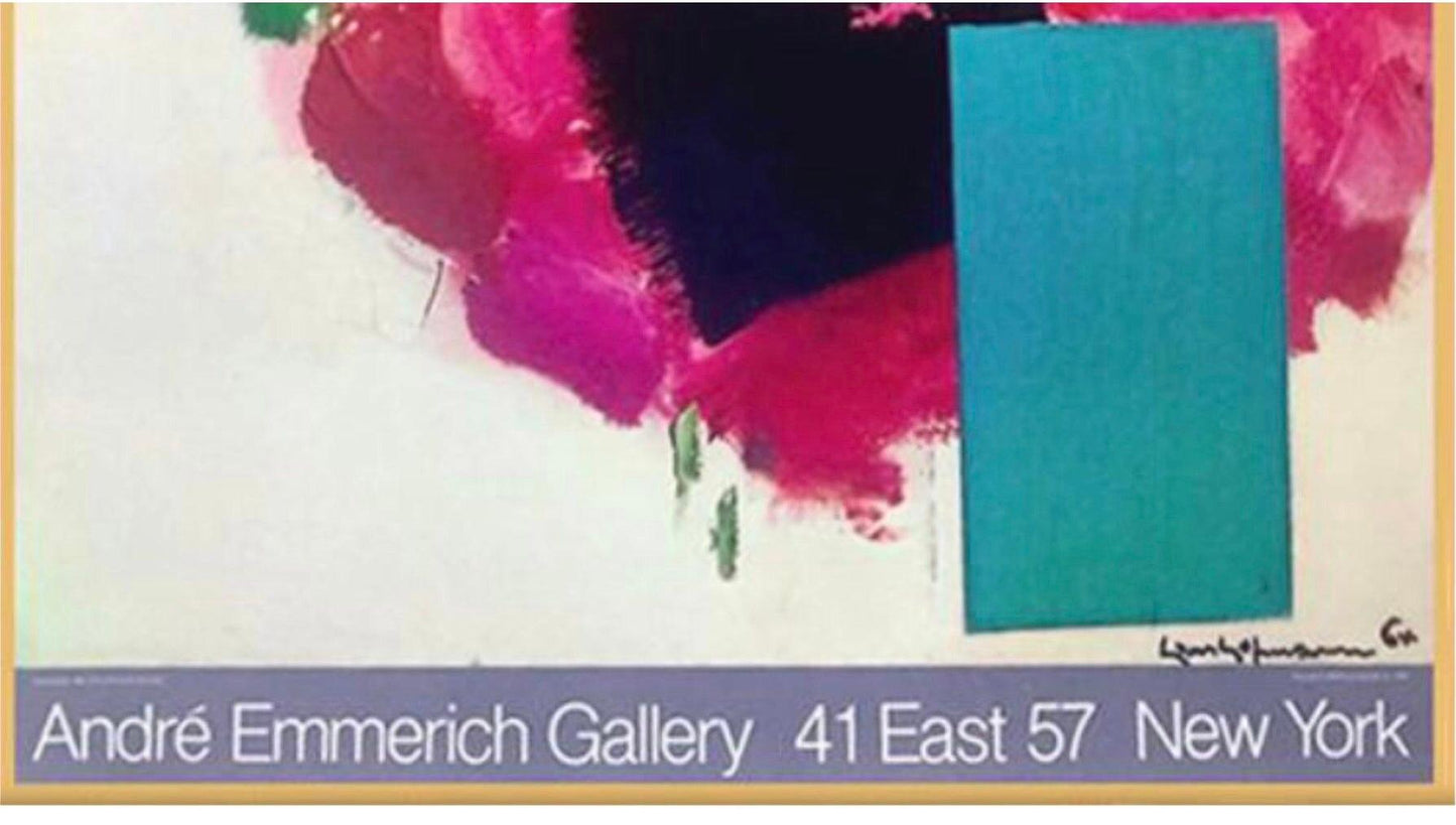 Frisman Vintage Vtg Signed Hans Hofmann Exhibition Lithograph Poster Ltd Ed 250 Emmerich Gallery