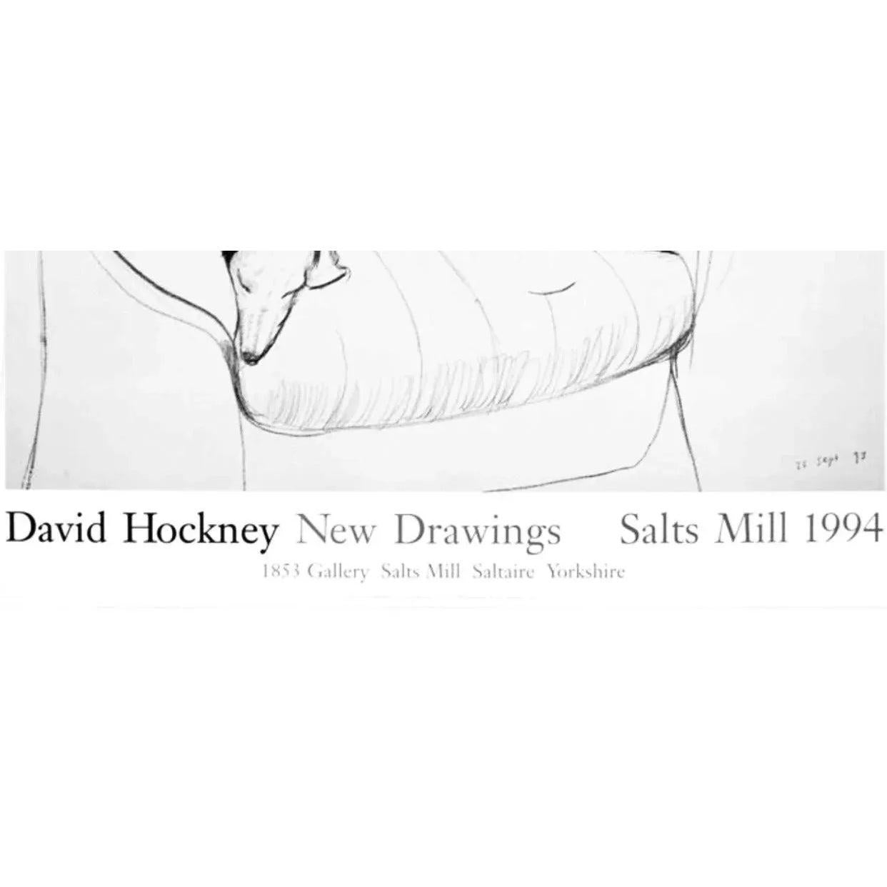 Frisman Vintage David Hockney Dachshund Doxie Dog Exhibition Lithograph Poster