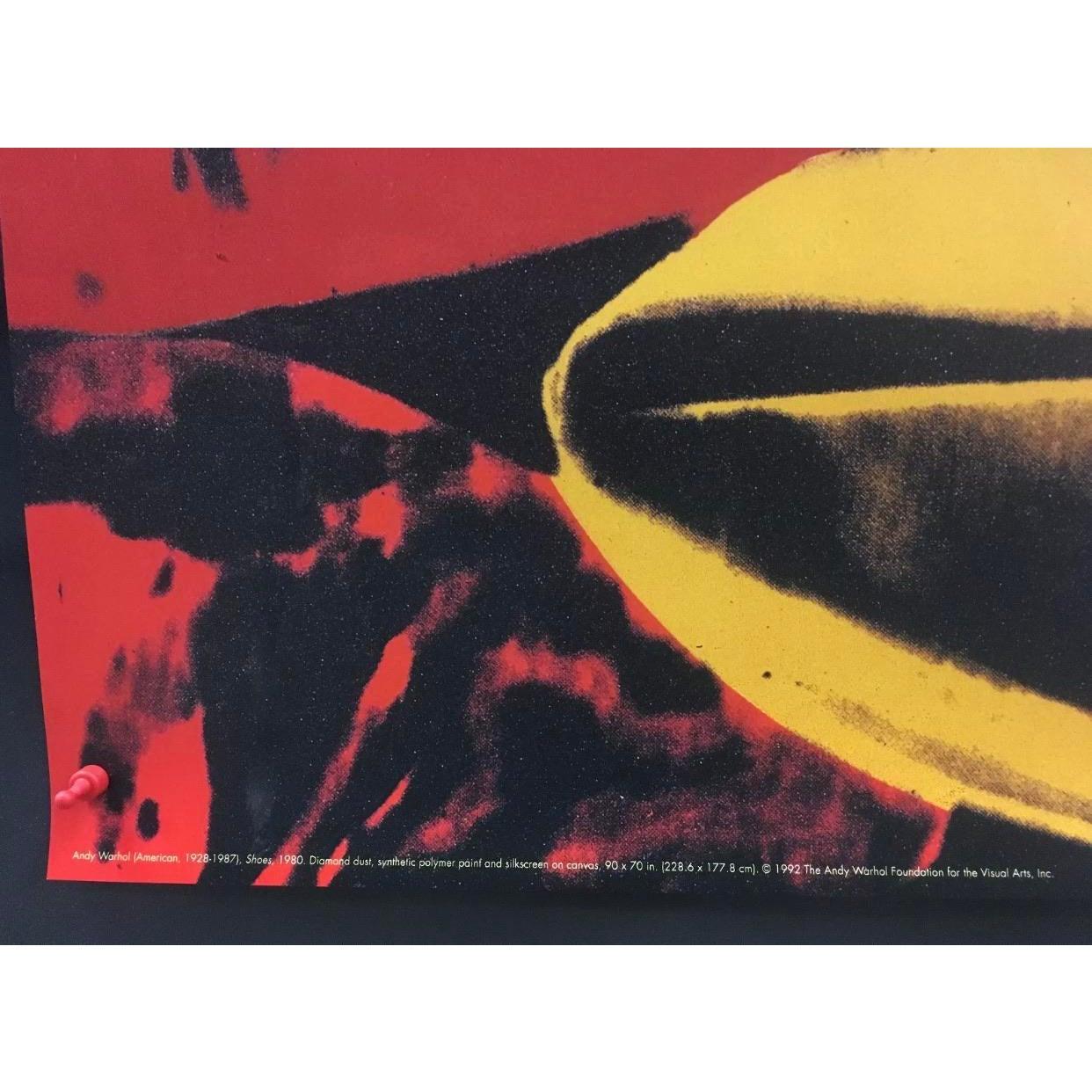 Frisman Vintage XXL Original 1992 Andy Warhol Pop Art Diamond & Dust Shoes Lithograph Poster