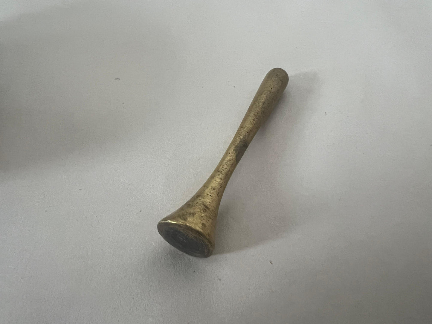 Frisman Vintage Sculptural Werkstätte Hagenauer Modernist Brass Bowl Pestle, Austria, 1950s