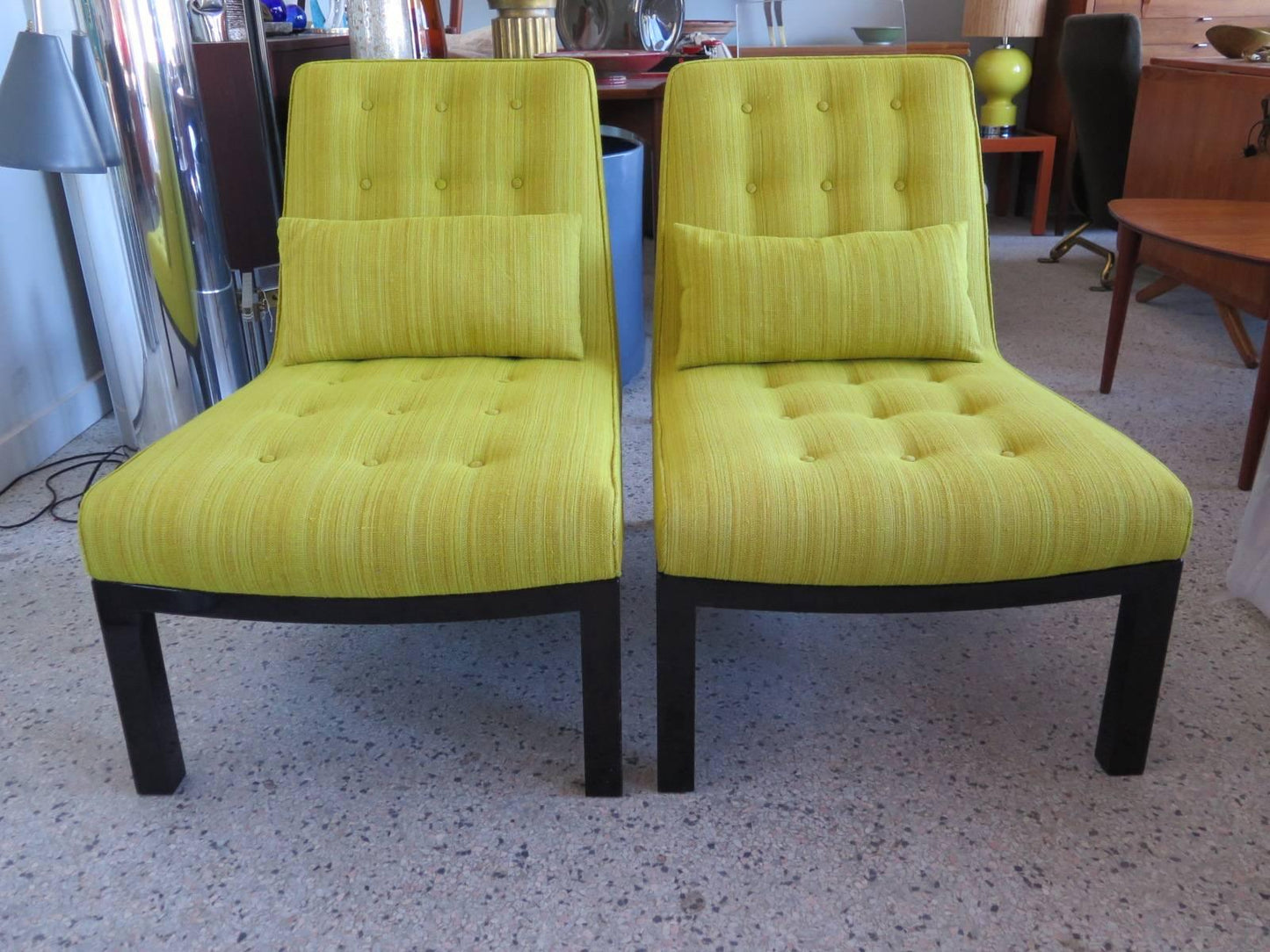 Frisman Vintage Pair of Edward Wormley for Dunbar Slipper Chairs