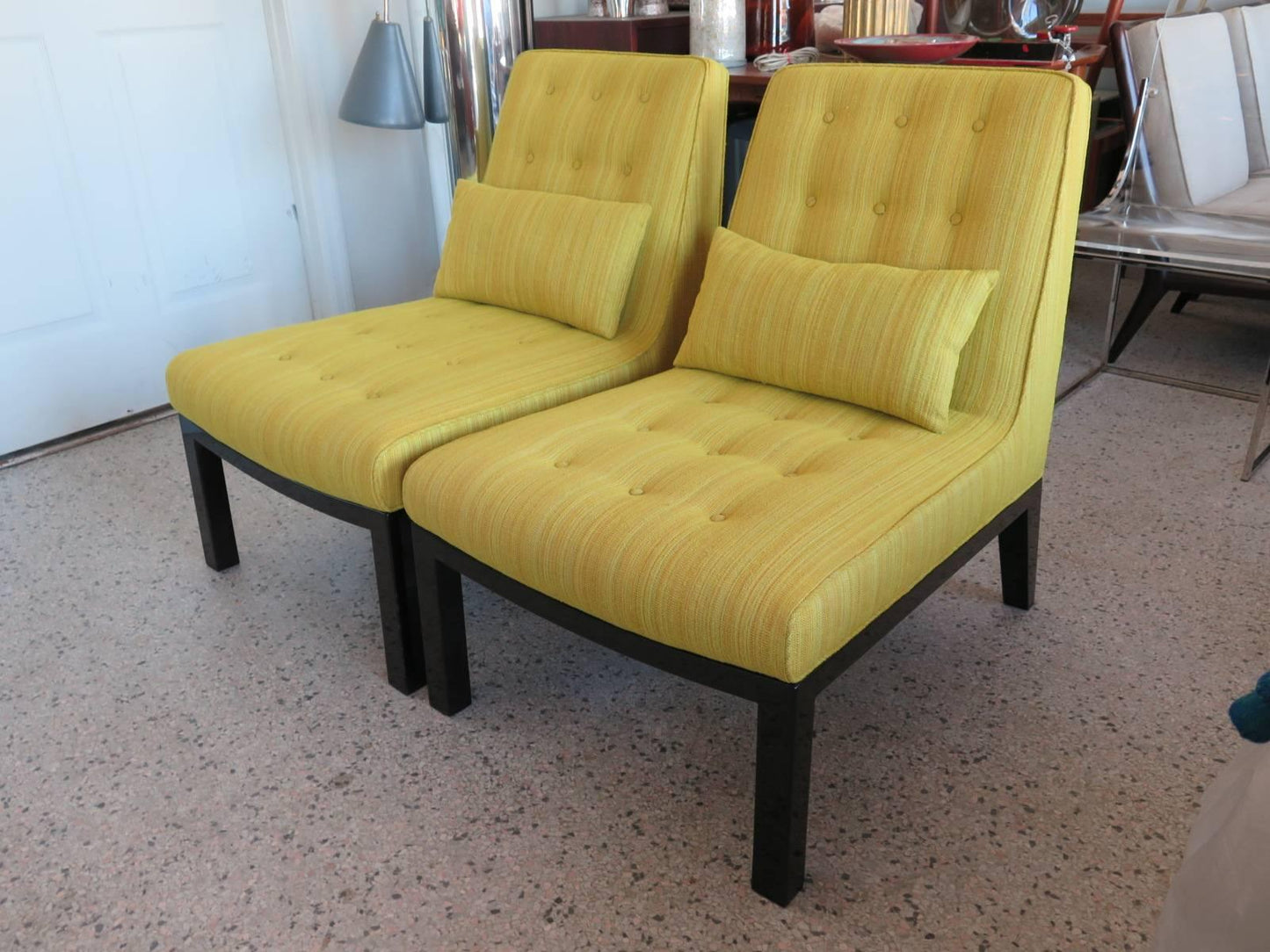 Frisman Vintage Pair of Edward Wormley for Dunbar Slipper Chairs