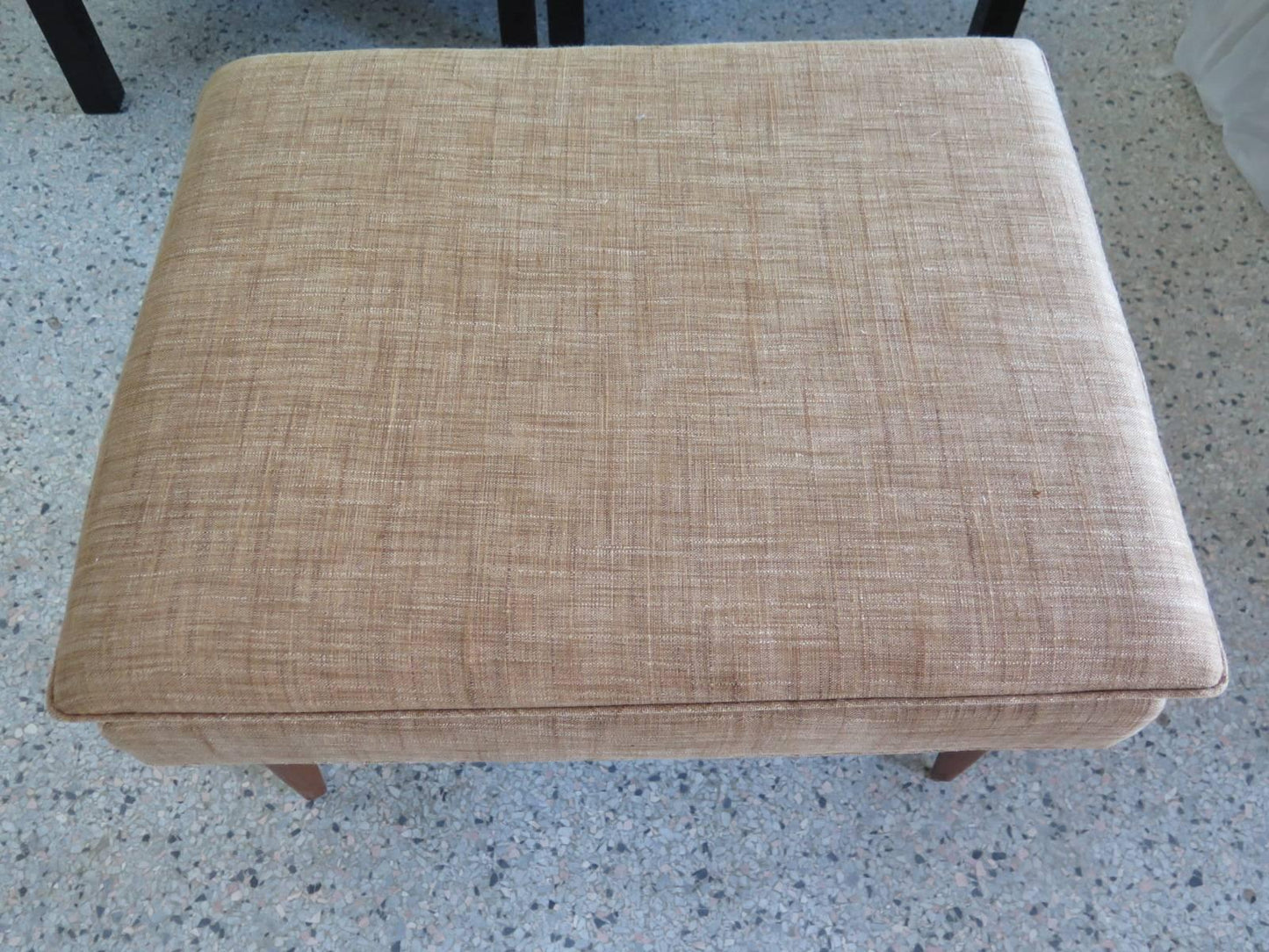 Frisman Vintage John Stuart Ottoman with Sculpted Legs