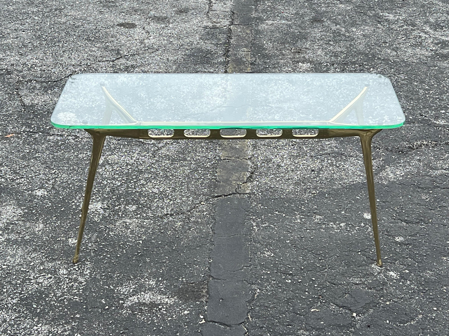 Frisman Vintage Cesare Lacca Sculpted Brass Coffee Table