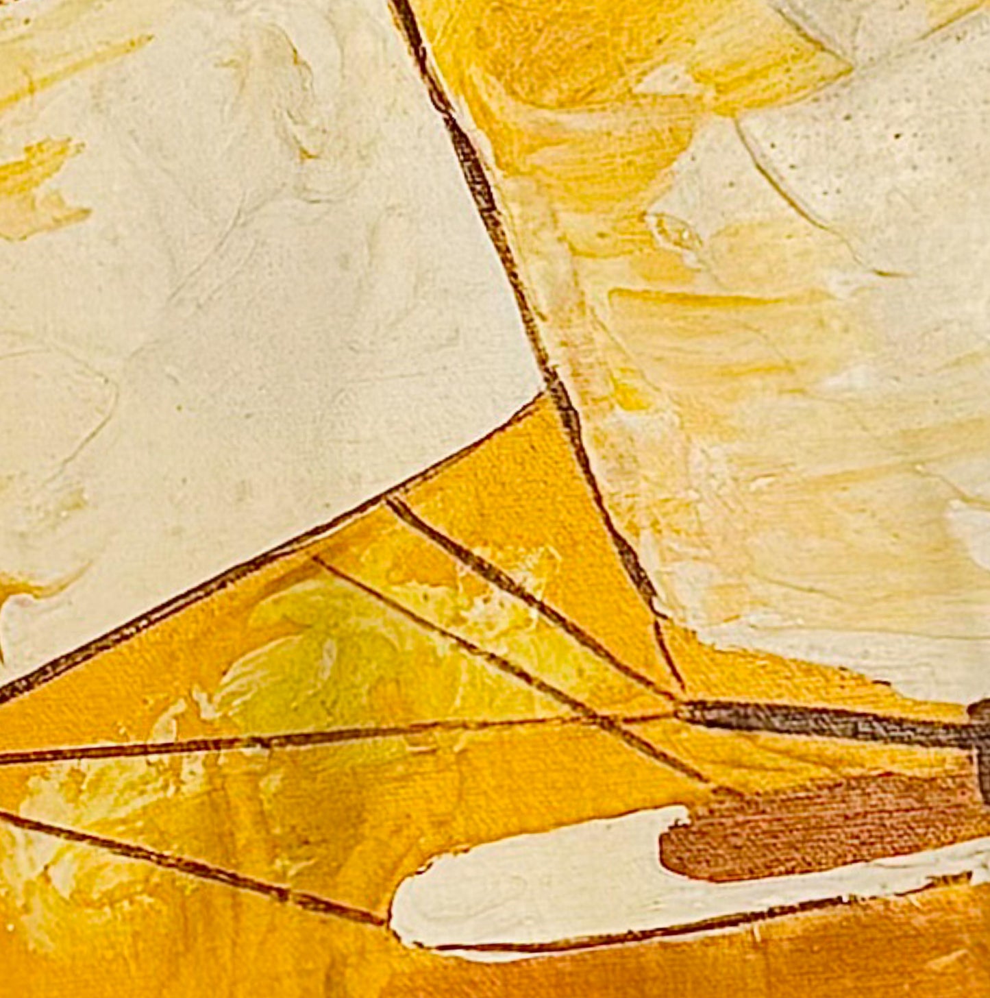 Frisman Vintage Pat McAlevey Mid Century Modern Abstract “Full Sail” Sailboat Race Oil Painting