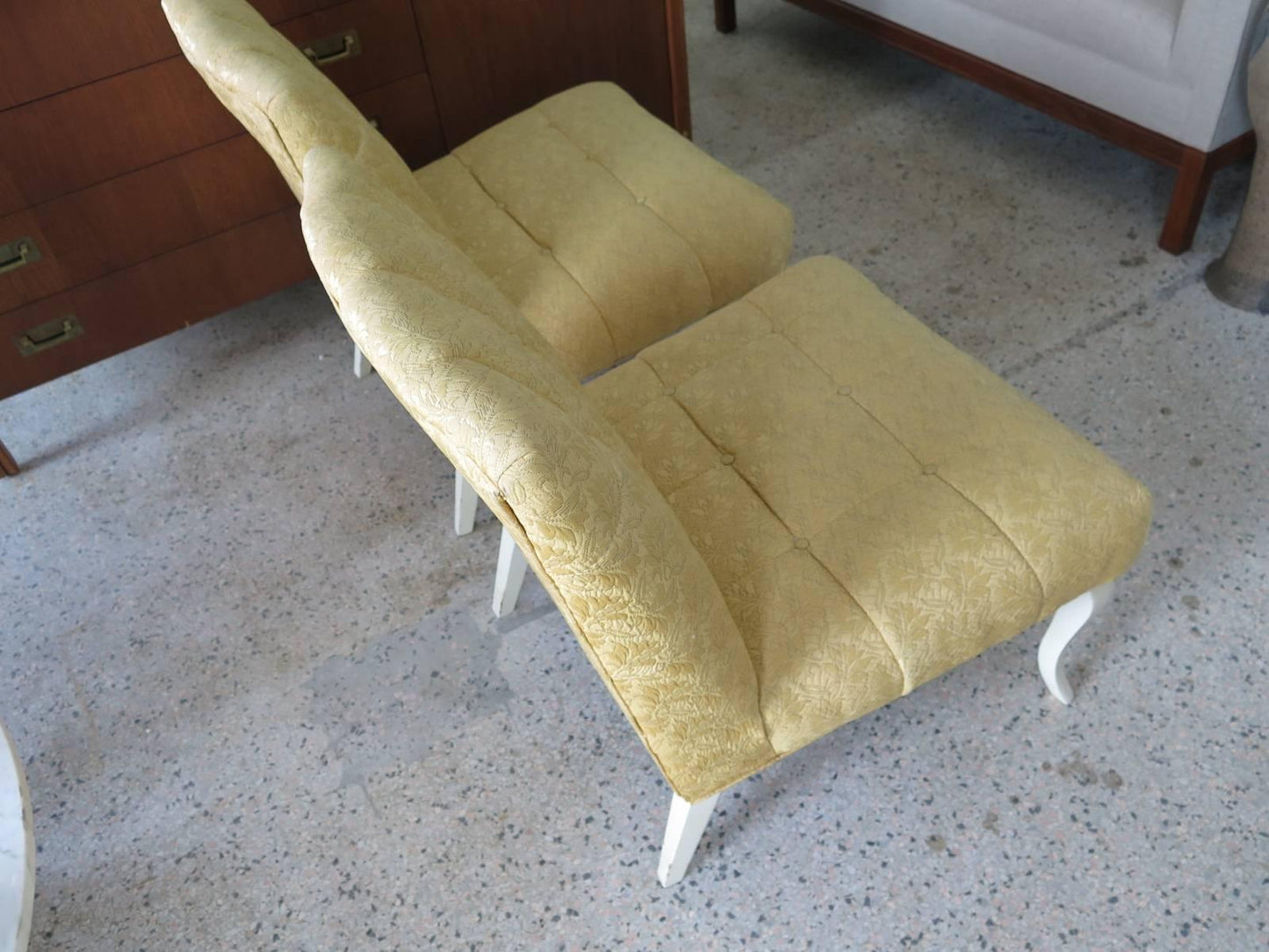 Frisman Vintage Pair of Classic Slipper Chairs by Kroehler