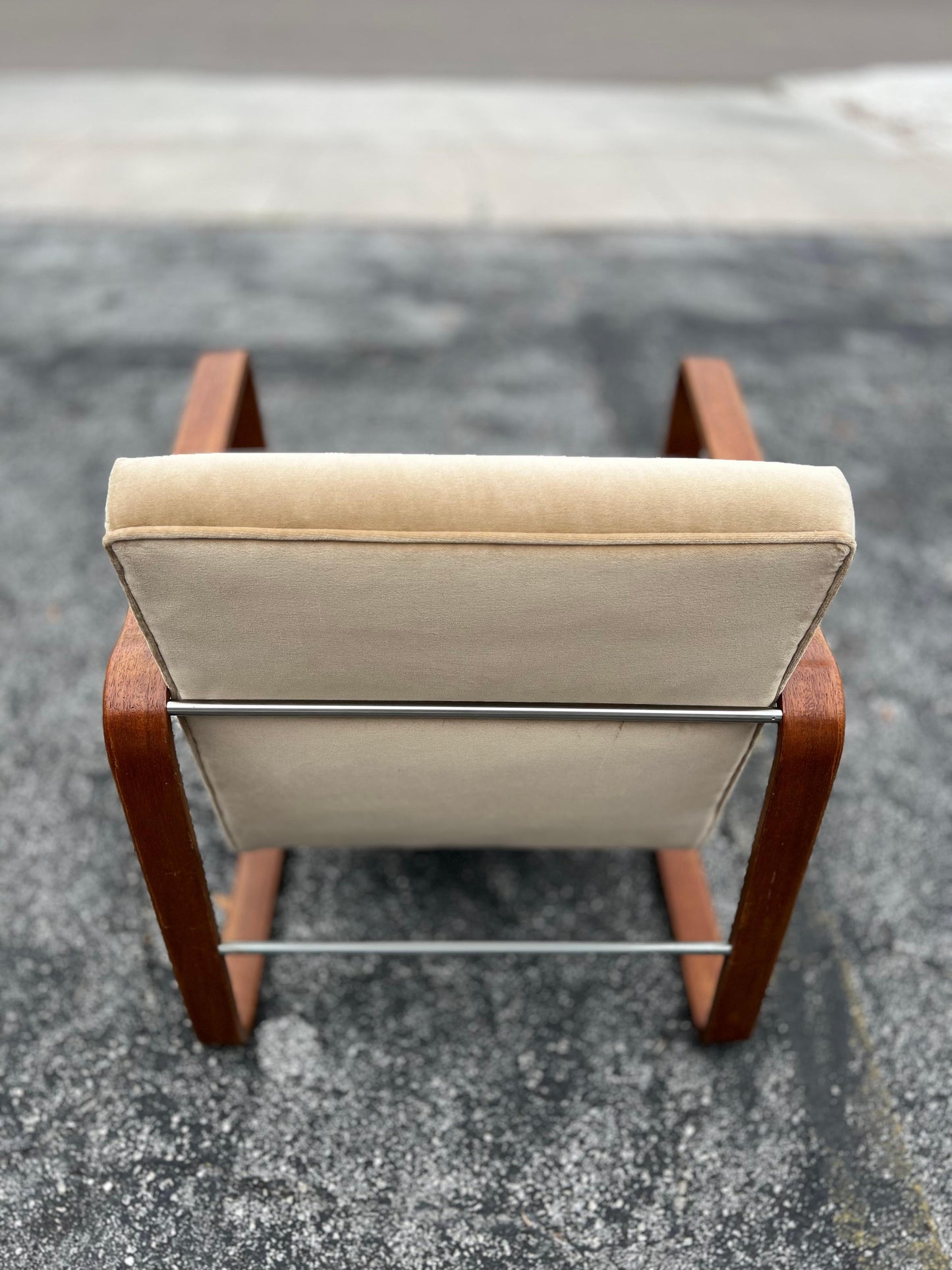 Frisman Vintage Unusual Edward Wormley For Dunbar Bentwood Arm Lounge Chair Ca '1950's