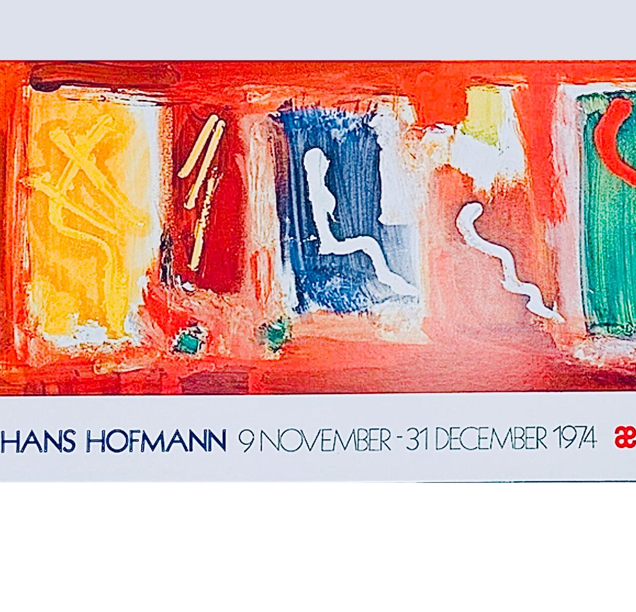 Frisman Vintage 70s XL Original Hans Hofmann Exhibition Lithograph Poster Emmerich Gallery NYC
