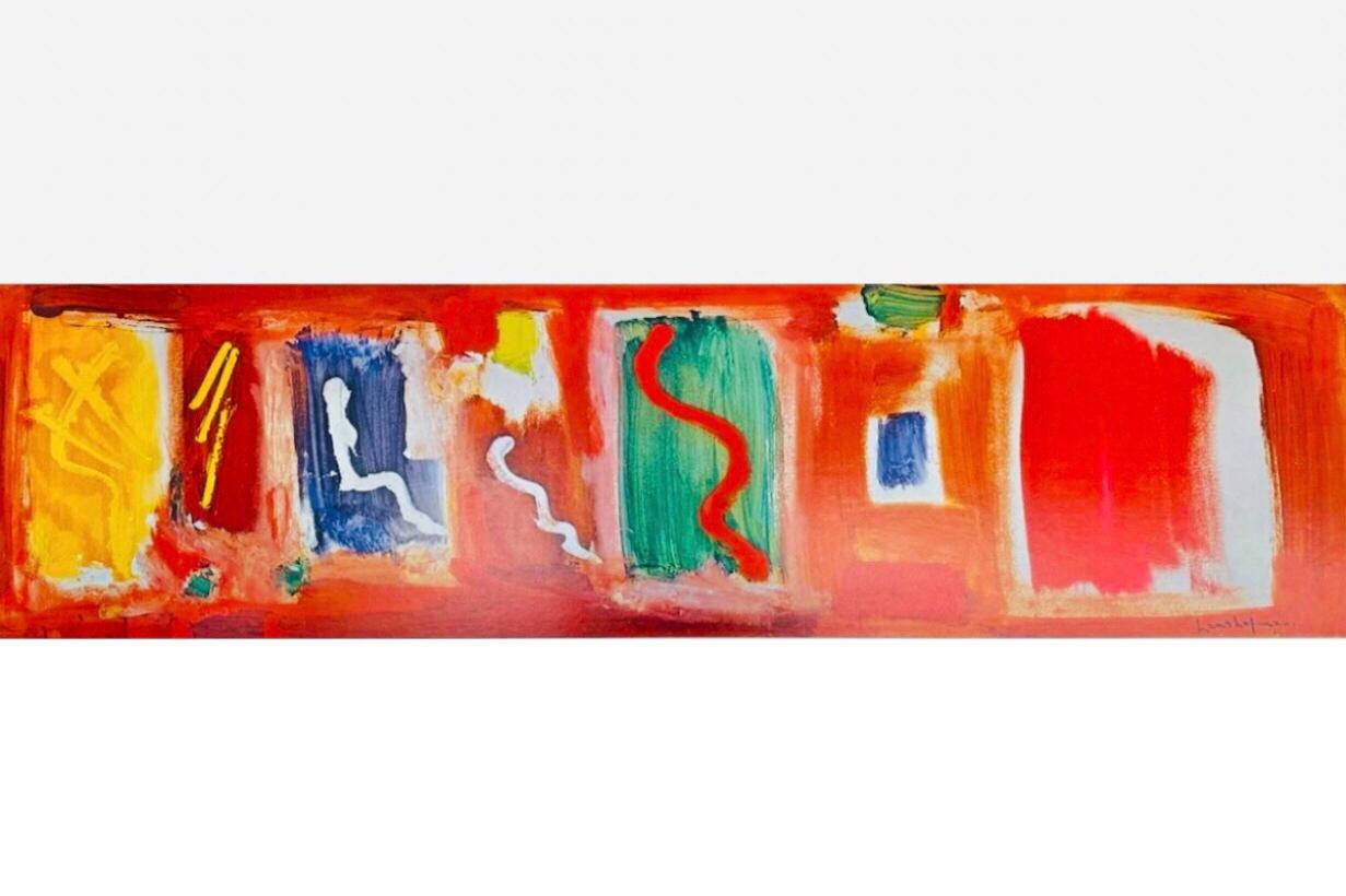 Frisman Vintage 70s XL Original Hans Hofmann Exhibition Lithograph Poster Emmerich Gallery NYC