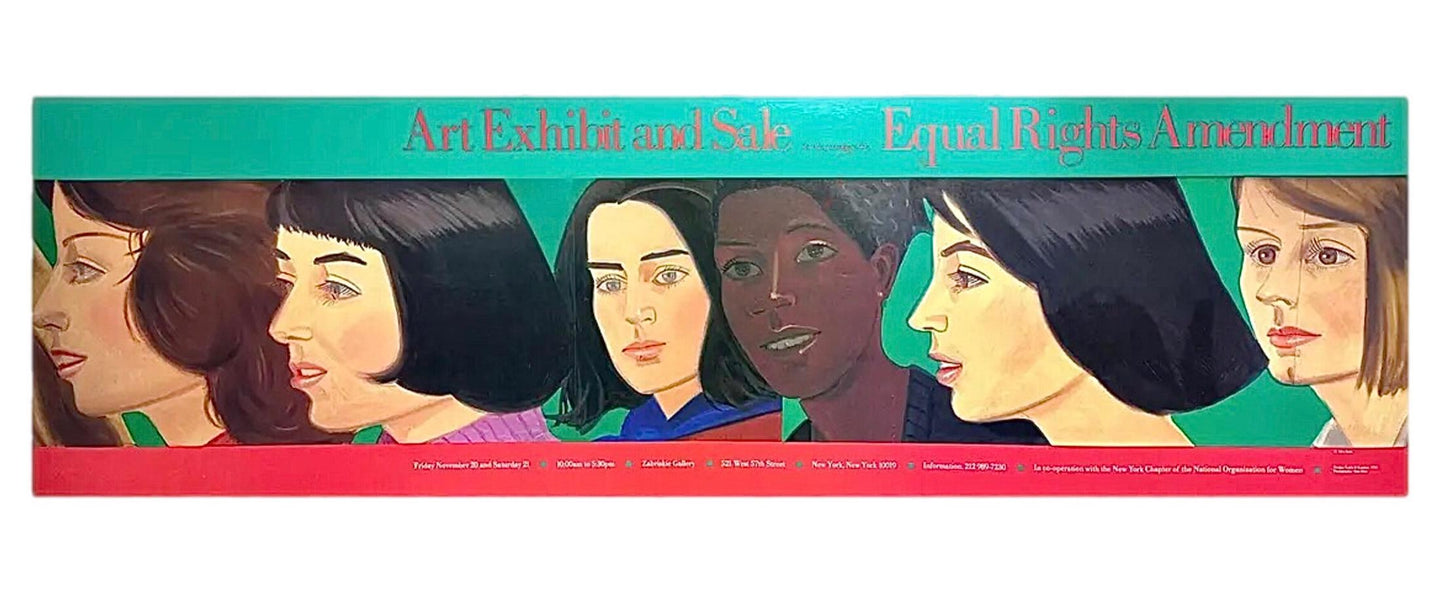 Frisman Vintage 70s Original Alex Katz Exhibition NOW Poster Womens Equal Rights Amendments ERA
