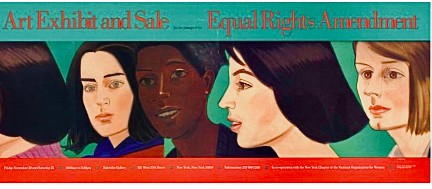 Frisman Vintage 70s Original Alex Katz Exhibition NOW Poster Womens Equal Rights Amendments ERA