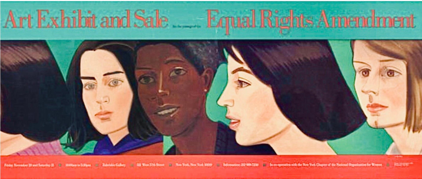 Frisman Vintage 70s Original Alex Katz Exhibition NOW Poster Womens Equal Rights Amendments ERA