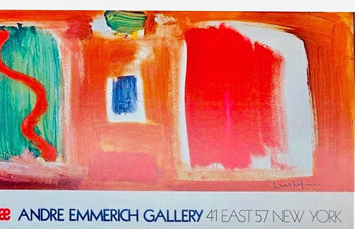 Frisman Vintage 70s XL Original Hans Hofmann Exhibition Lithograph Poster Emmerich Gallery NYC