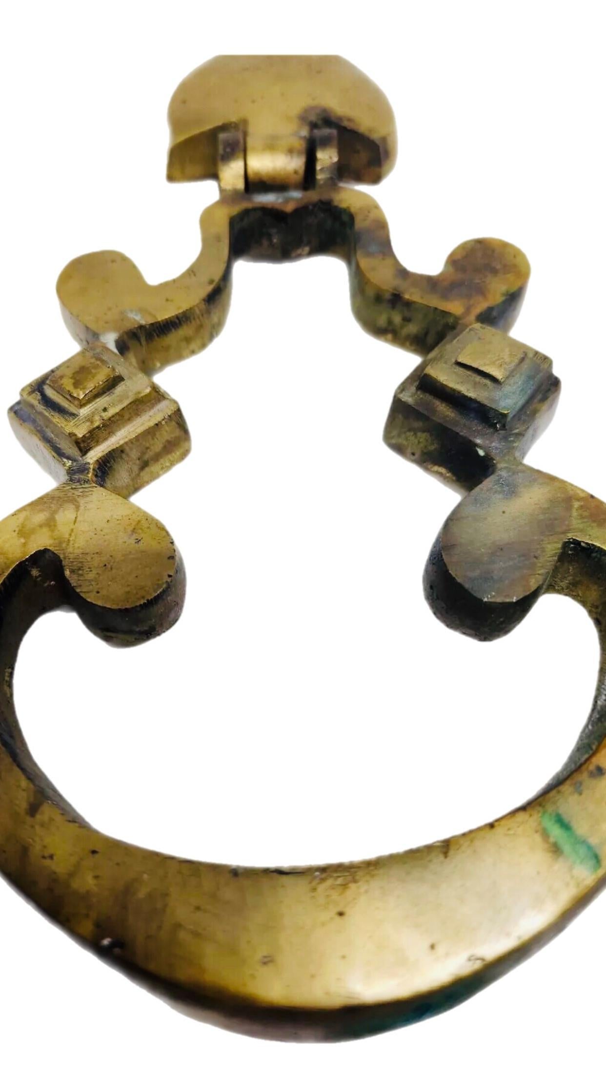 Frisman Vintage Massive Mid Century Modern 12" Gothic UK Artisan Asian Insp Door Knocker 6 lbss+
