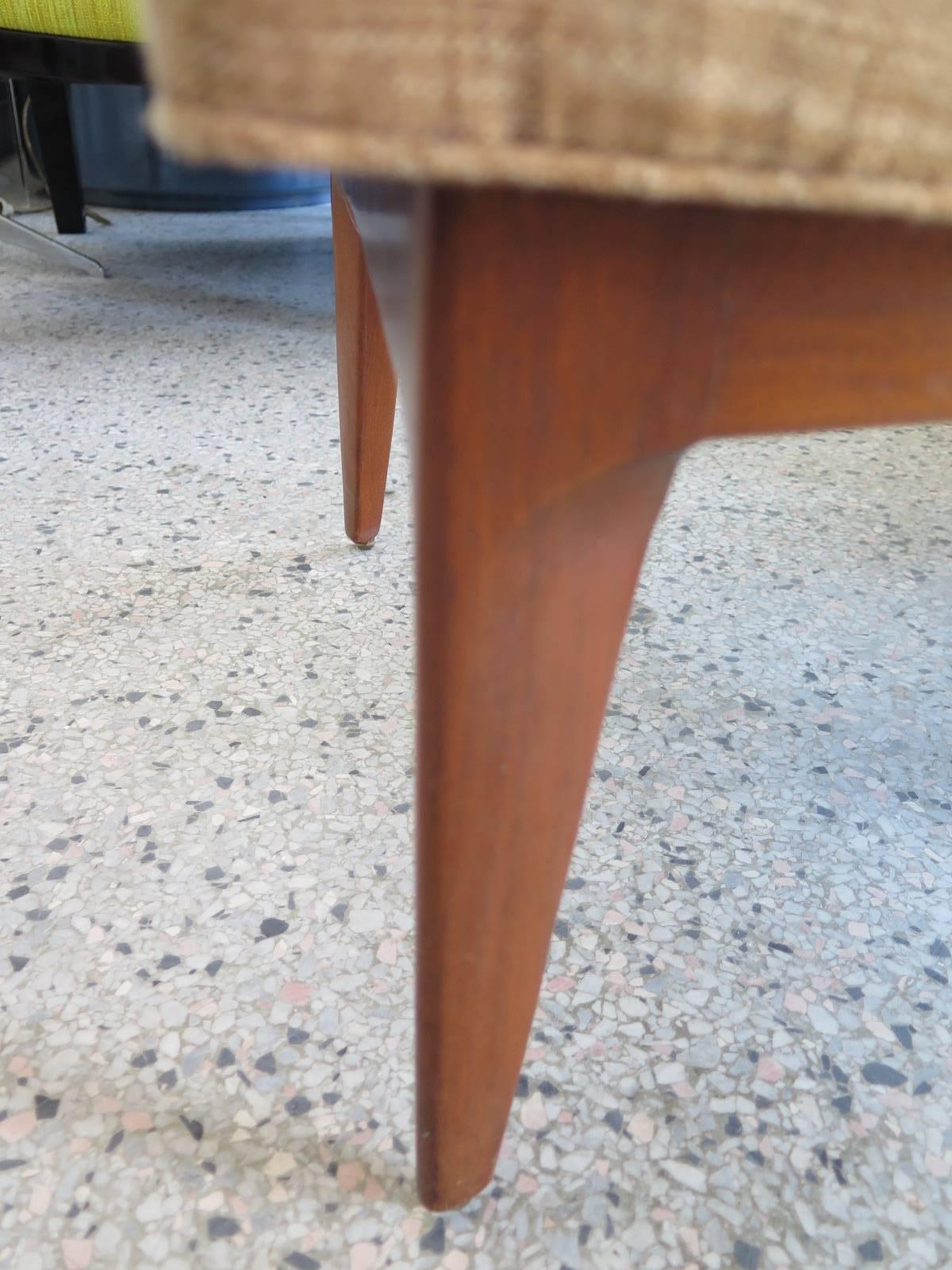 Frisman Vintage John Stuart Ottoman with Sculpted Legs
