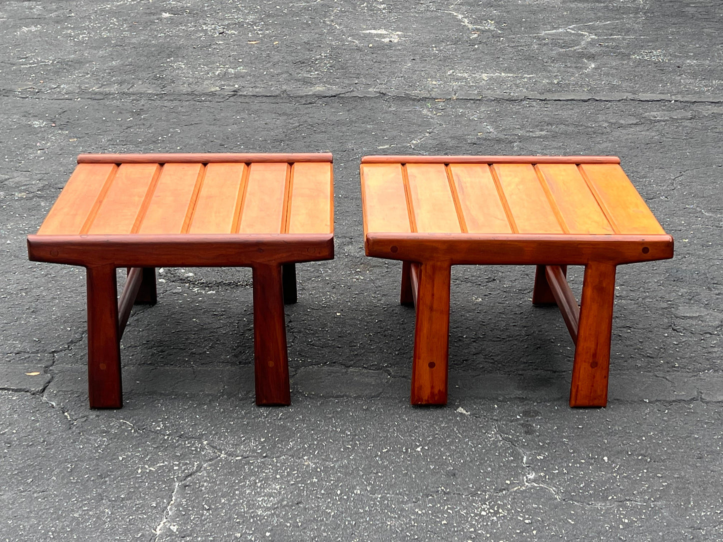 Frisman Vintage A Pair Of Unusual Hand Crafted Stools Ca' 1960's