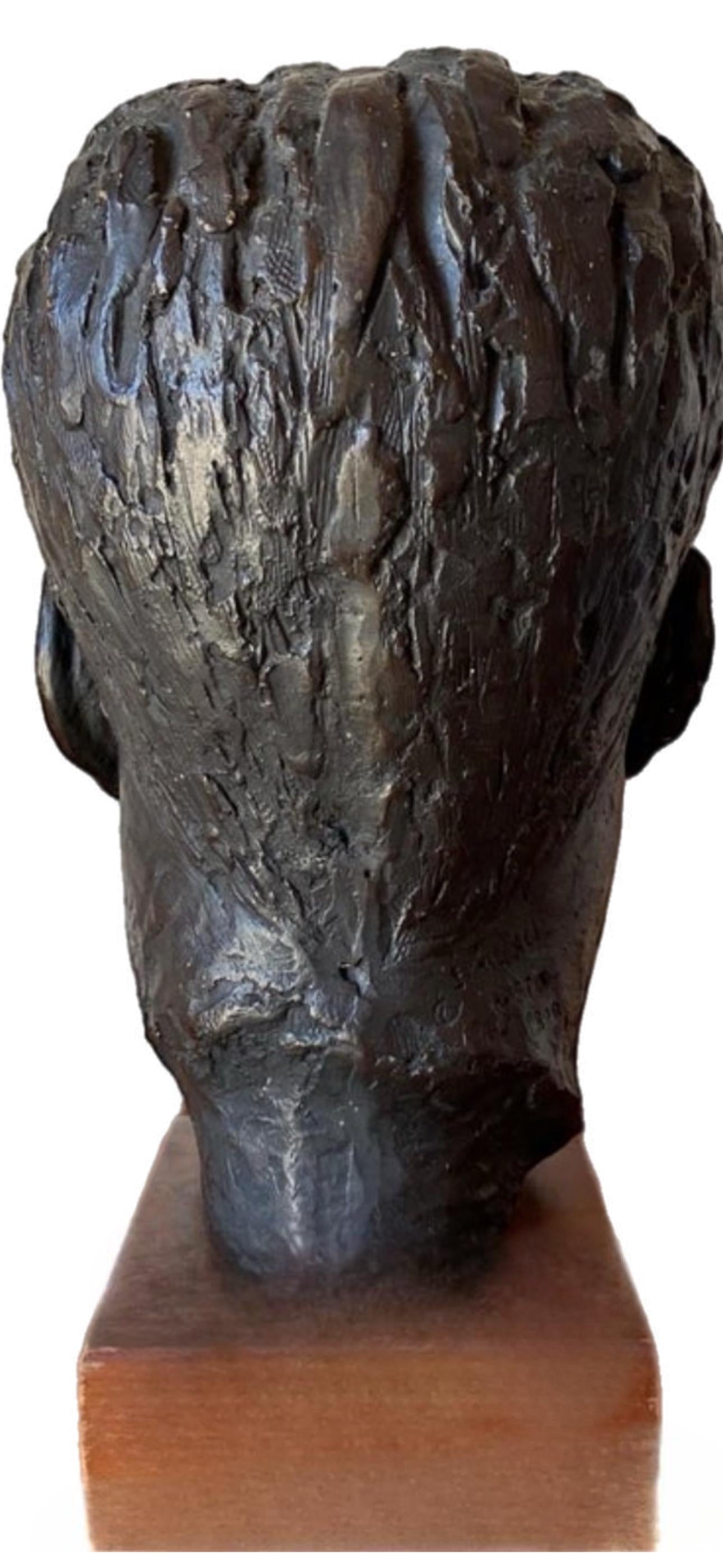 Frisman Vintage 60s Edward Schillaci Mid Century Modern Historic Art JFK Bust Sculpture