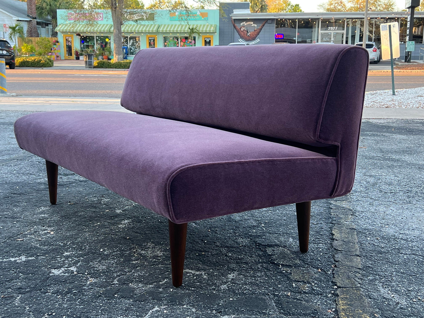 Frisman Vintage Edward Wormley Dunbar Channel Back Settee ca' 1940's