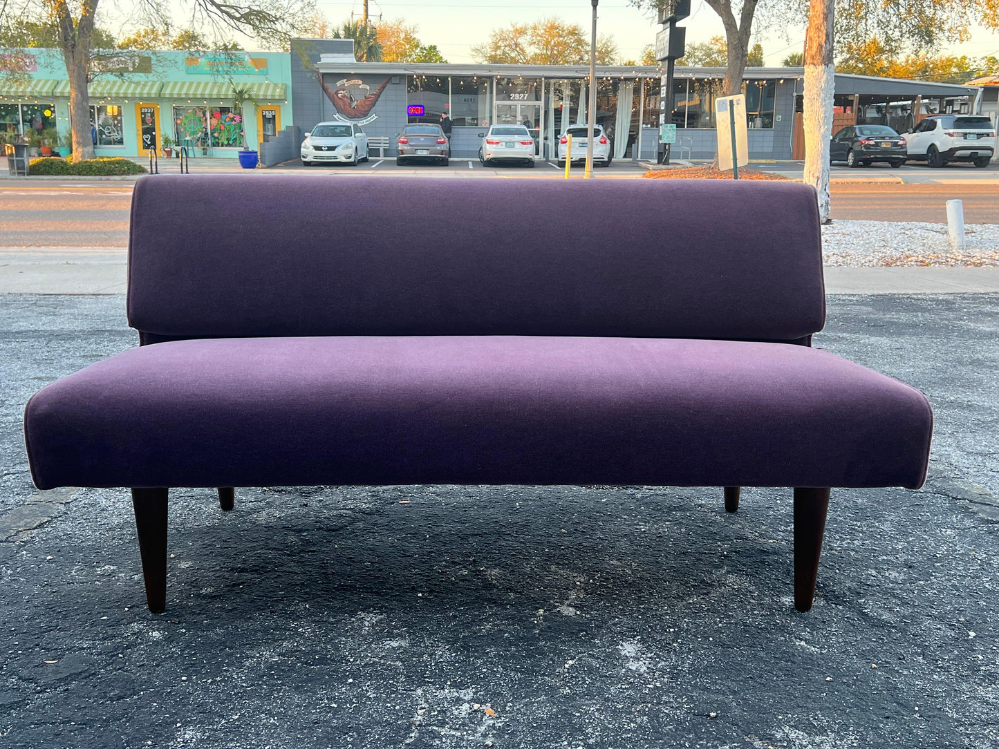 Frisman Vintage Edward Wormley Dunbar Channel Back Settee ca' 1940's