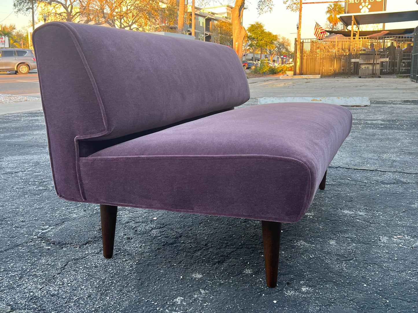 Frisman Vintage Edward Wormley Dunbar Channel Back Settee ca' 1940's