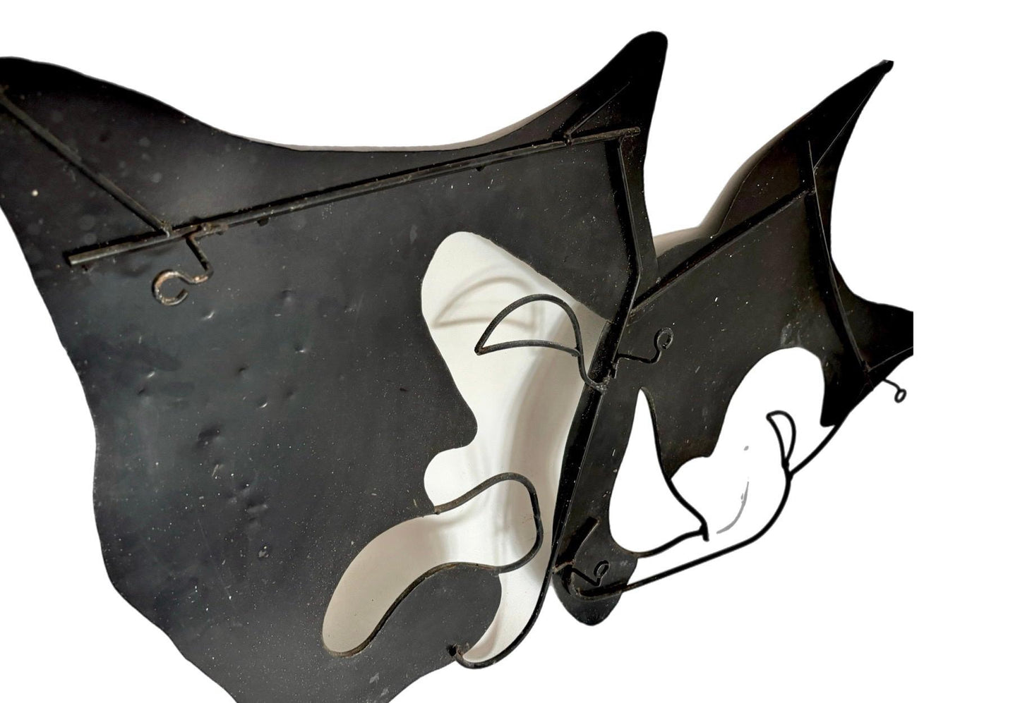 Frisman Vintage Vintage C. Jere Metal Modern Comedy & Tragedy Masks Wall Art Sculpture