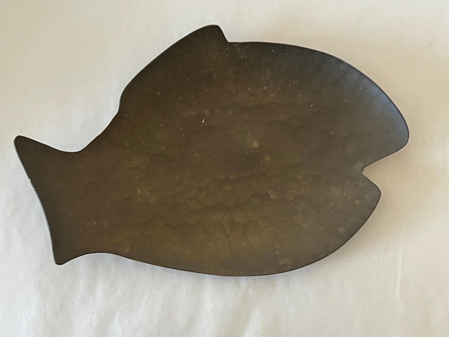 Frisman Vintage Hammered Brass Fish Sculpture 1950's Made In Germany